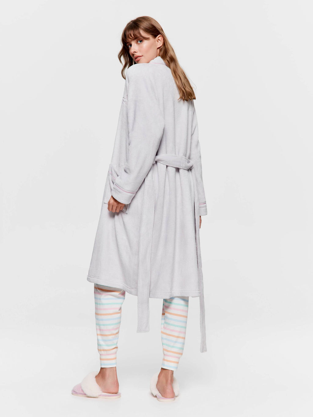 Grey Fleece Classic Gown multi image 3