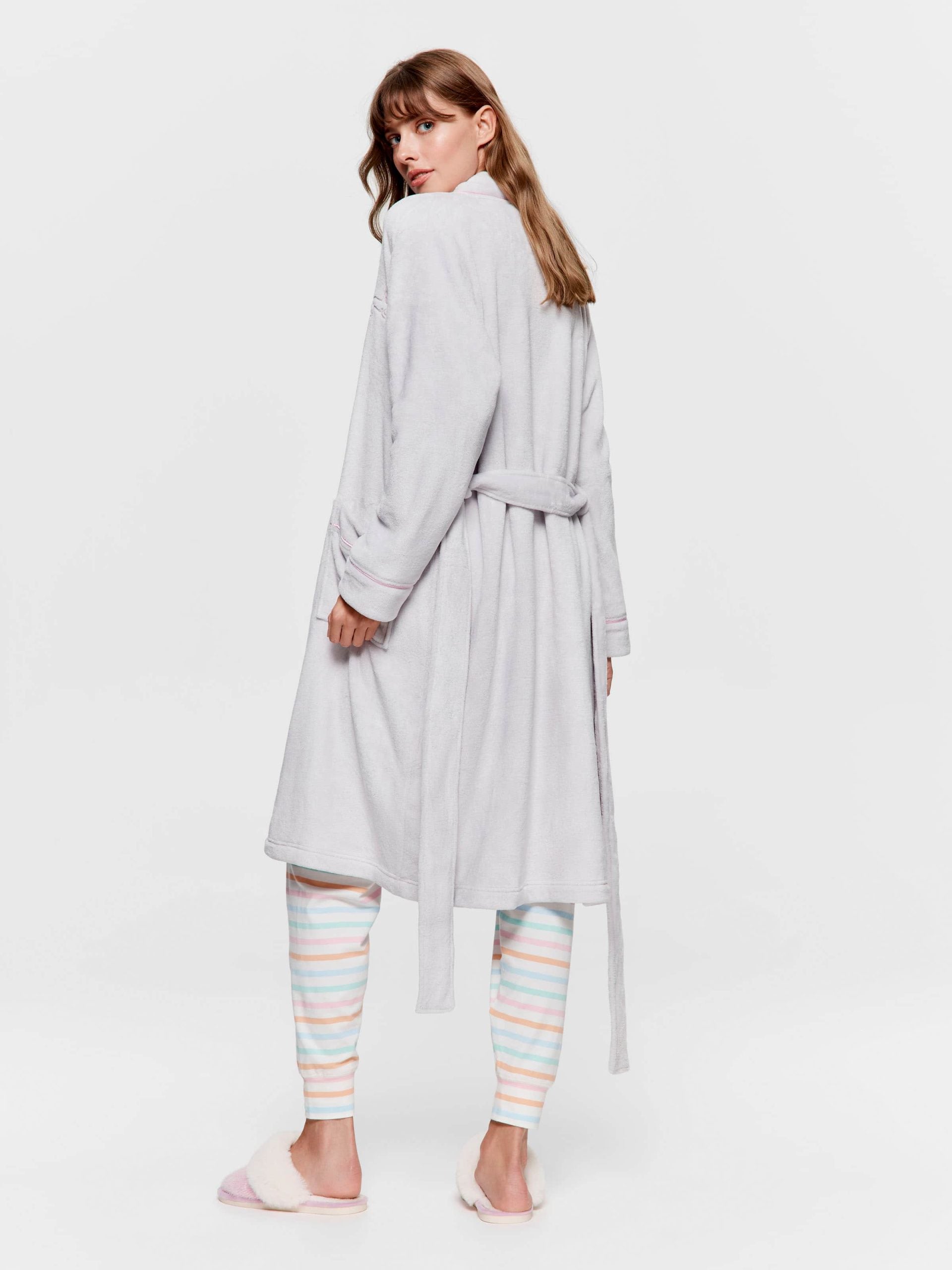 Grey Fleece Classic Gown multi image 3