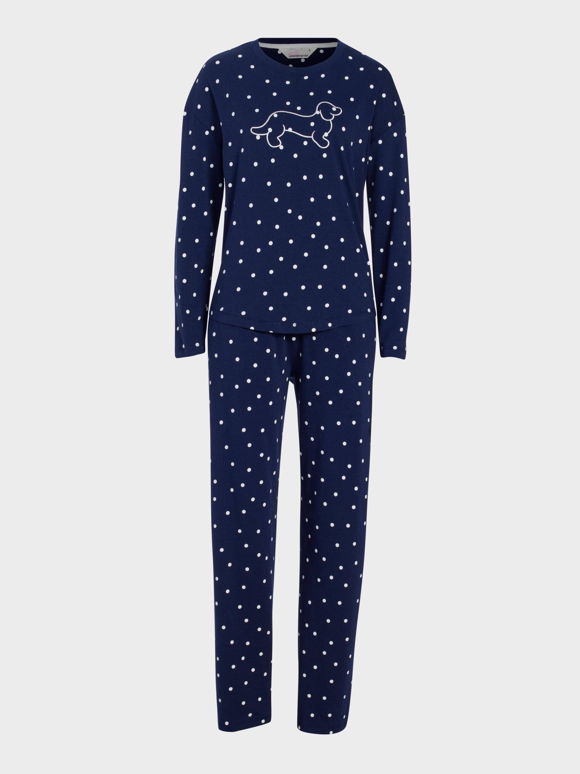 Navy Spot Long Sleeve Pj Set navy image 4