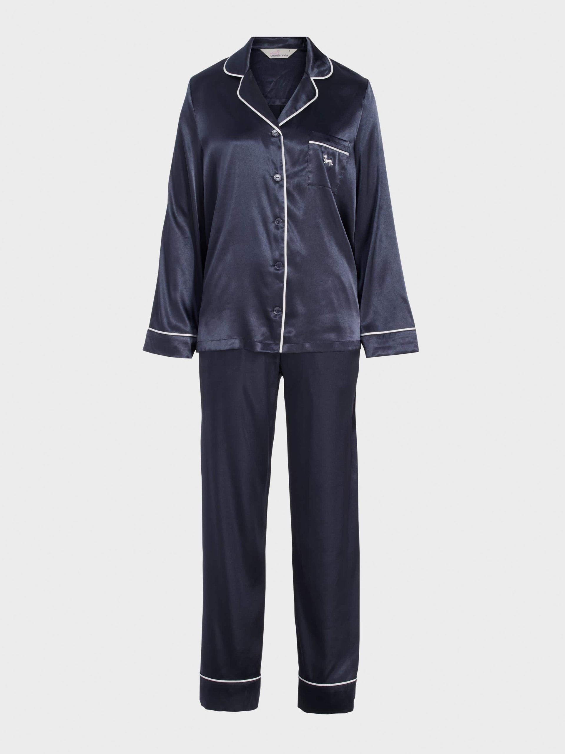 Charcoal Chic Satin Long Sleeve Pj Set charcoal image 4