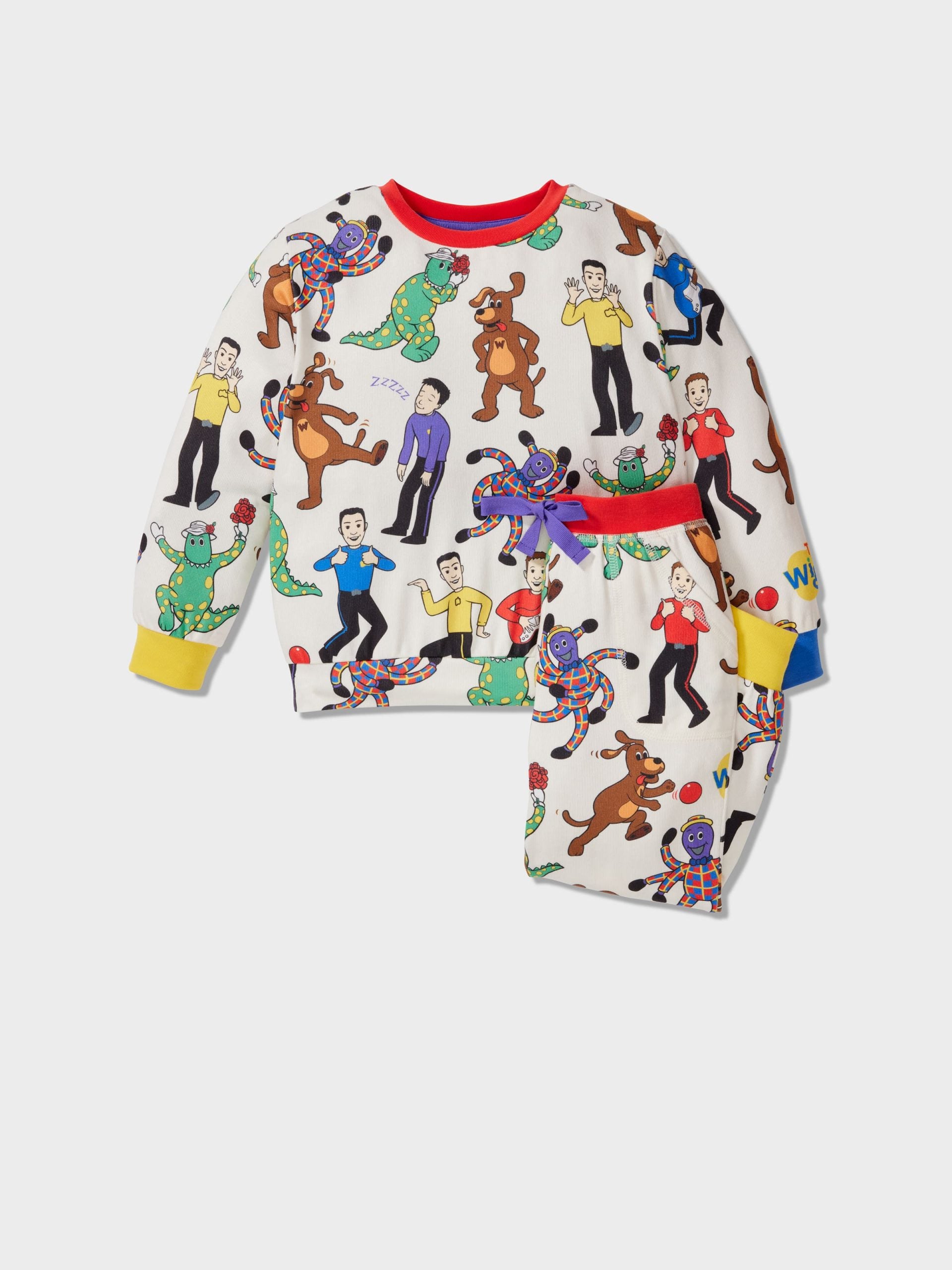 Jnr Kids The Wiggles Plush Long Pj Set Multi image 0
