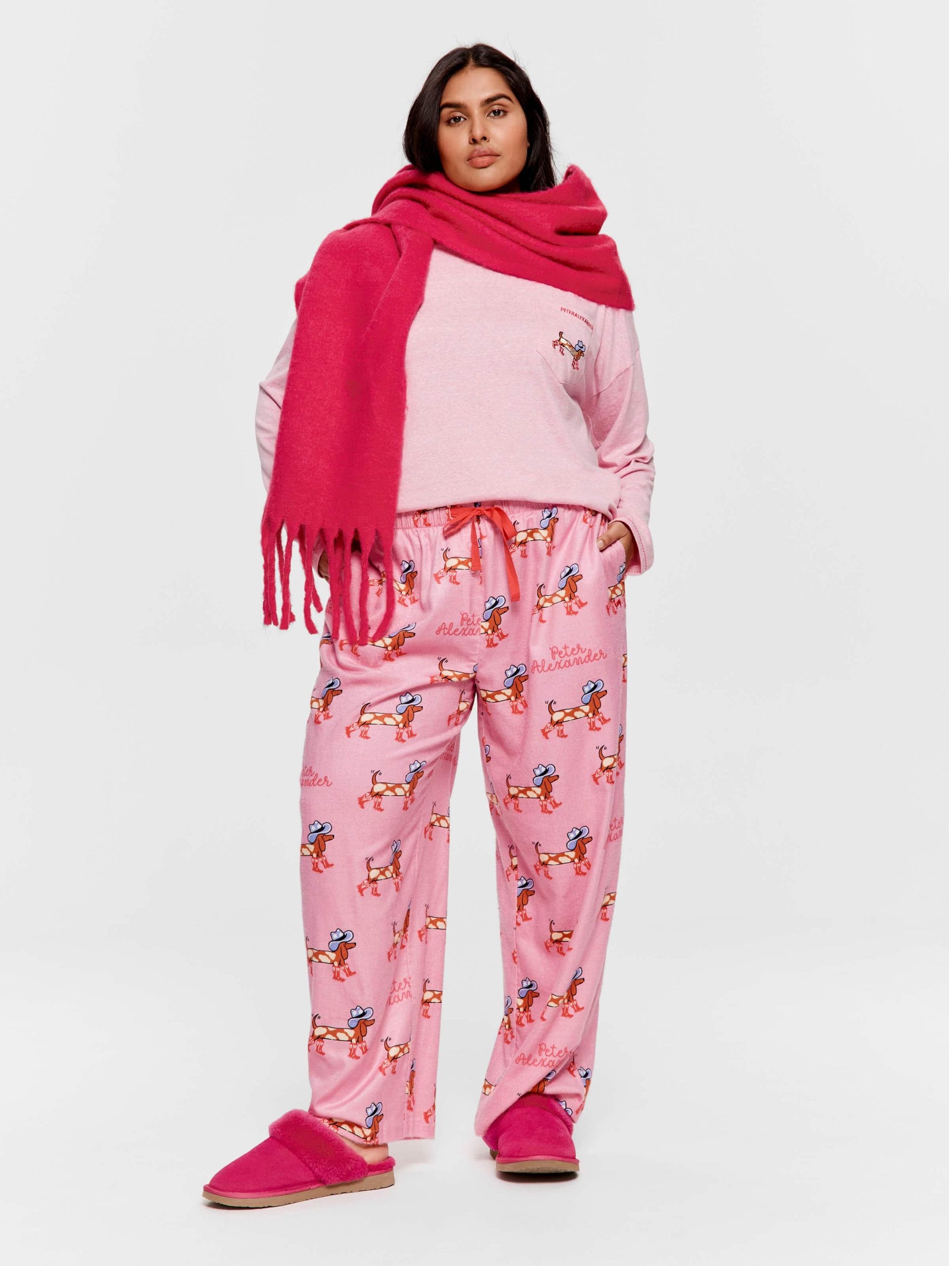 P.A. Plus Cowdog Bamboo Flannelette Classic Pj Pant Multi image 0