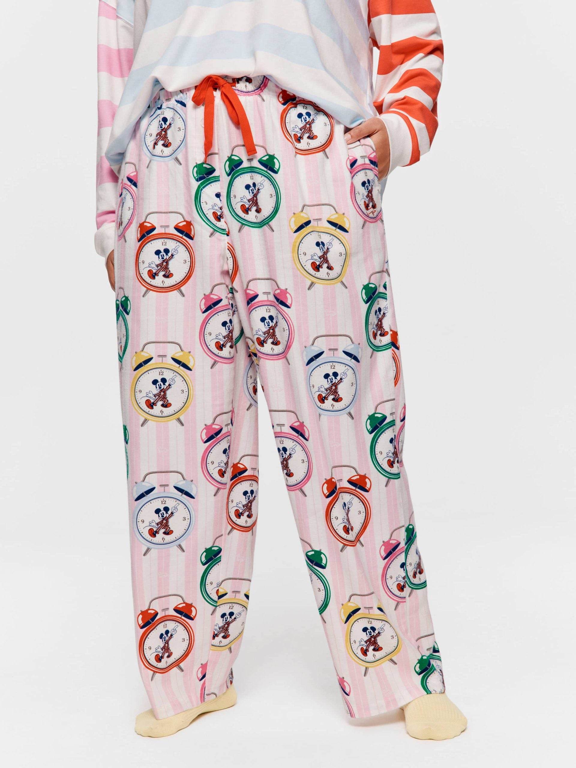 P.A. Plus Mickey Mouse Clocks Bamboo Flannelette Classic Pj Pant Multi image 1