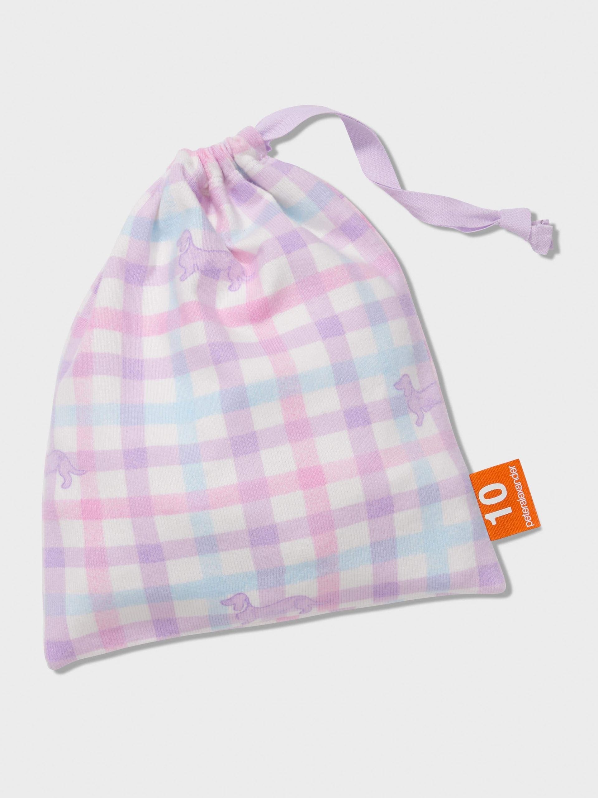 Girls Pastel Check P.A. Long Pj Set lilac image 3