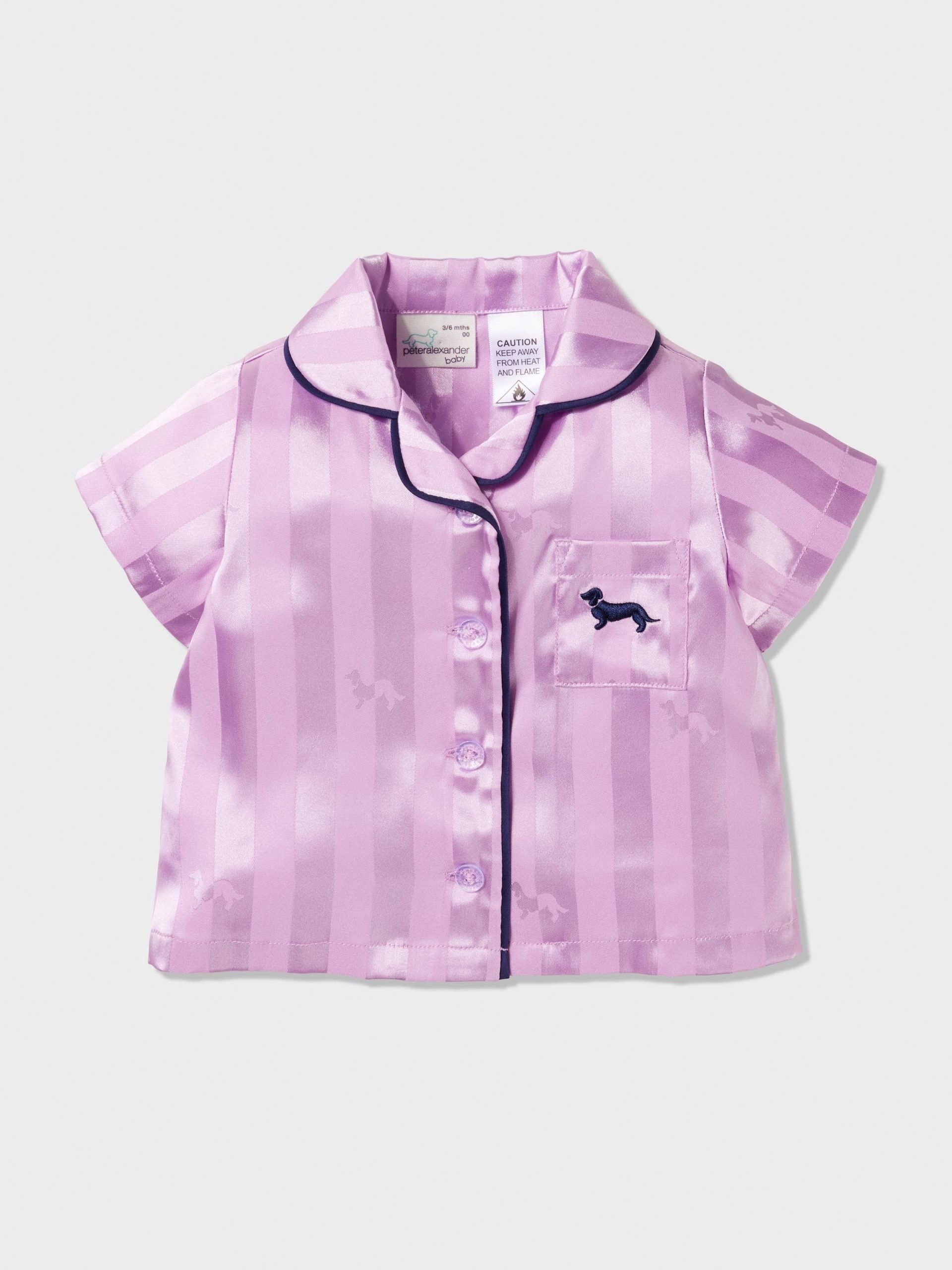 Baby Stripe Lilac Chic Satin Pj Set lilac image 2