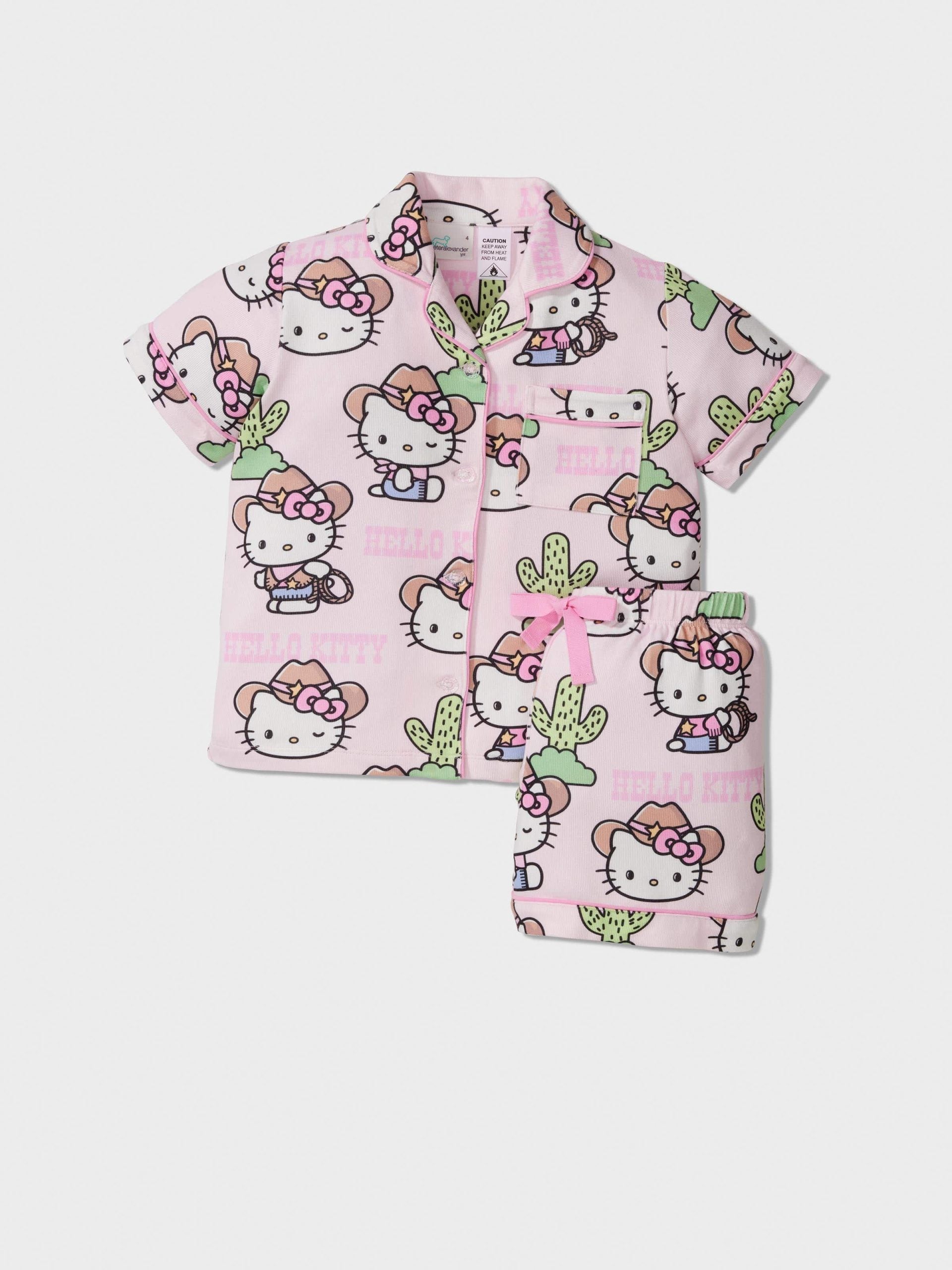 Jnr Girls Hello Kitty Plush Classic Shortie Pj Set Multi image 0