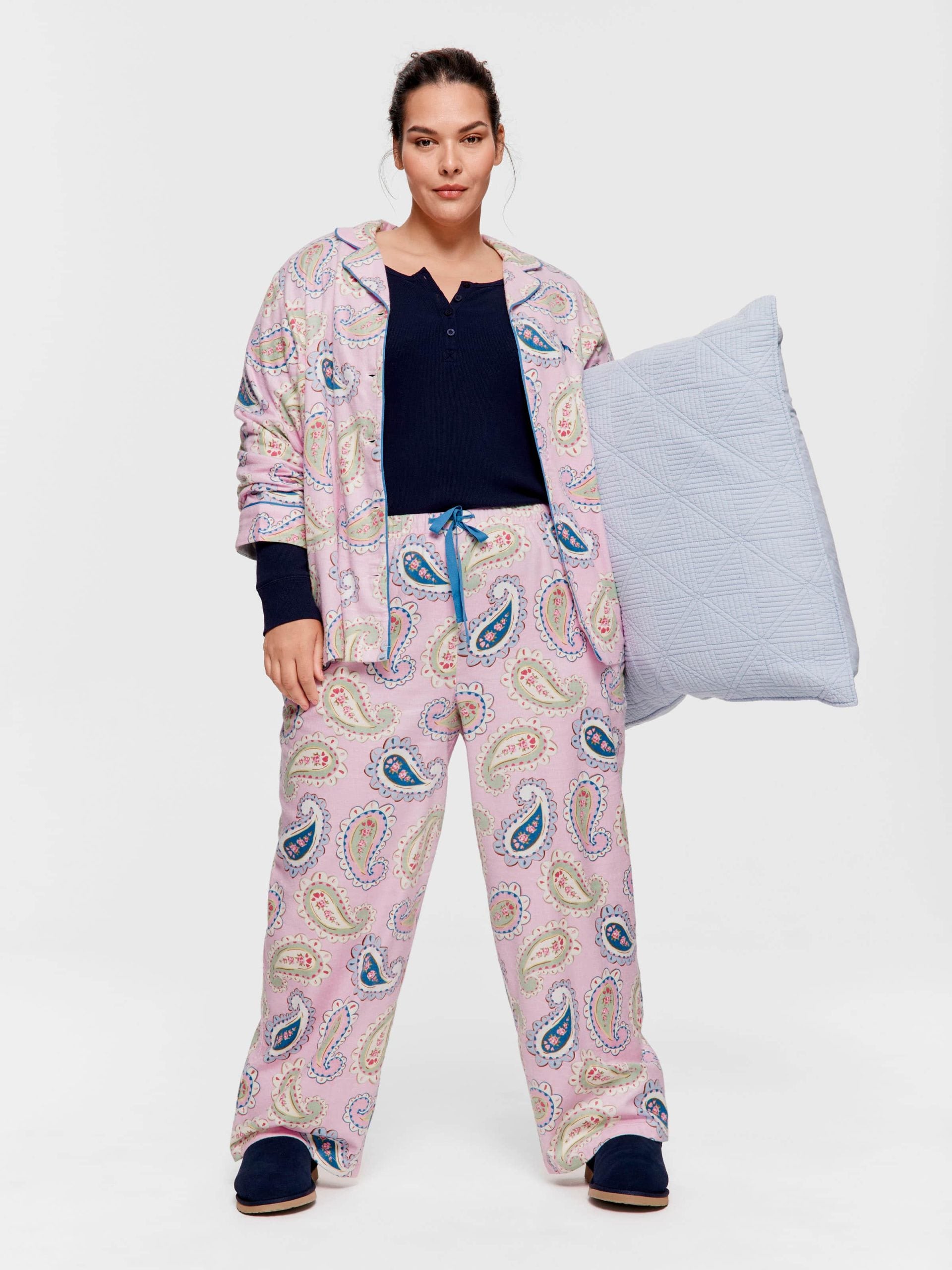 P.A. Plus Cowgirl Paisley Bamboo Flannelette Classic Pj Set Multi image 0