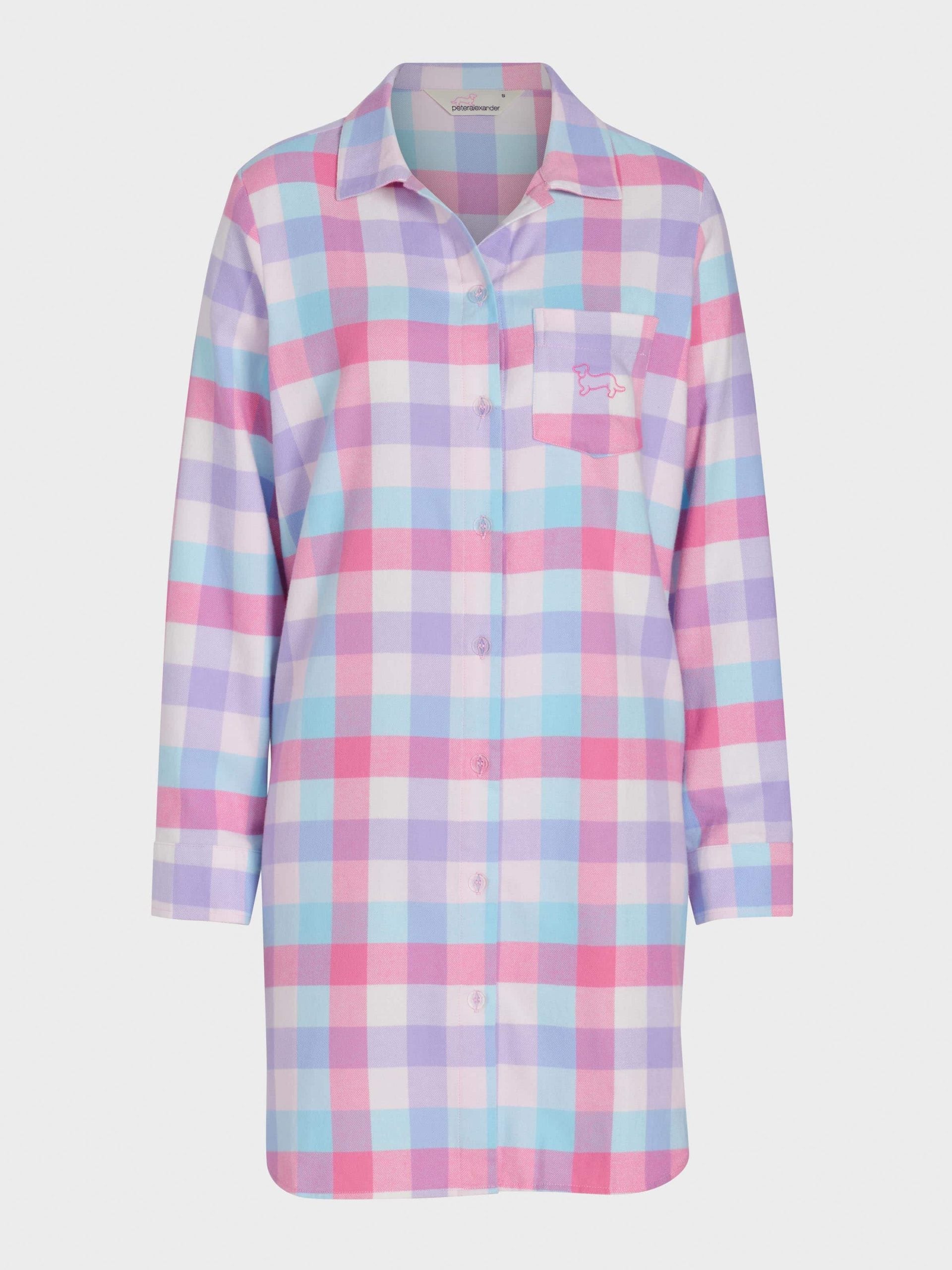 Check Classic Flannelette Nightshirt multi image 3