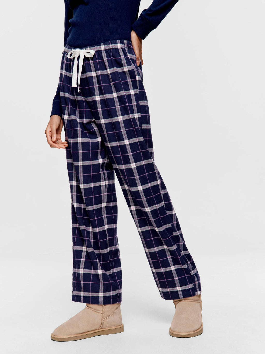 Navy Check Classic Flannelette Pj Pant multi image 0