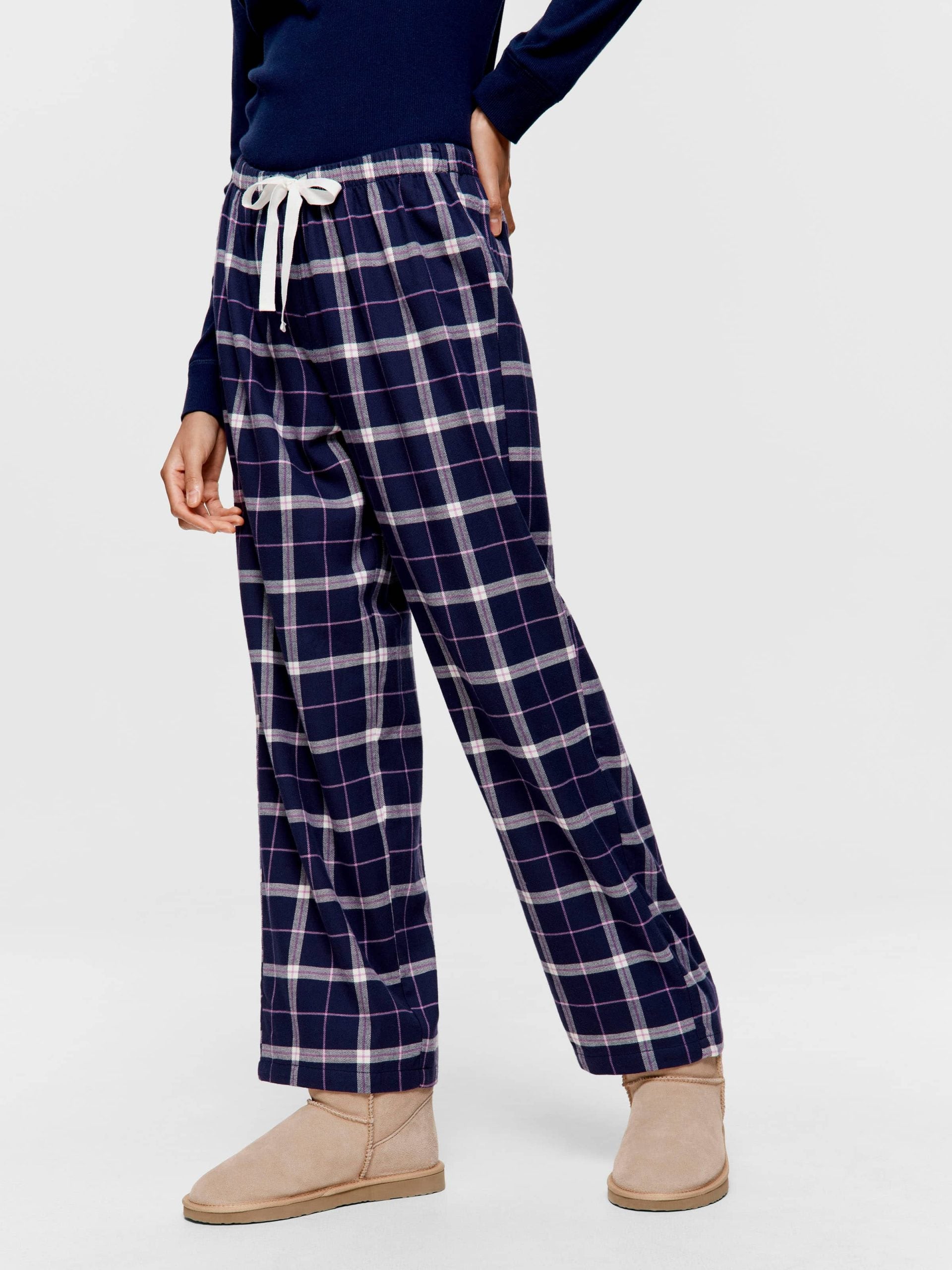 Navy Check Classic Flannelette Pj Pant multi image 0