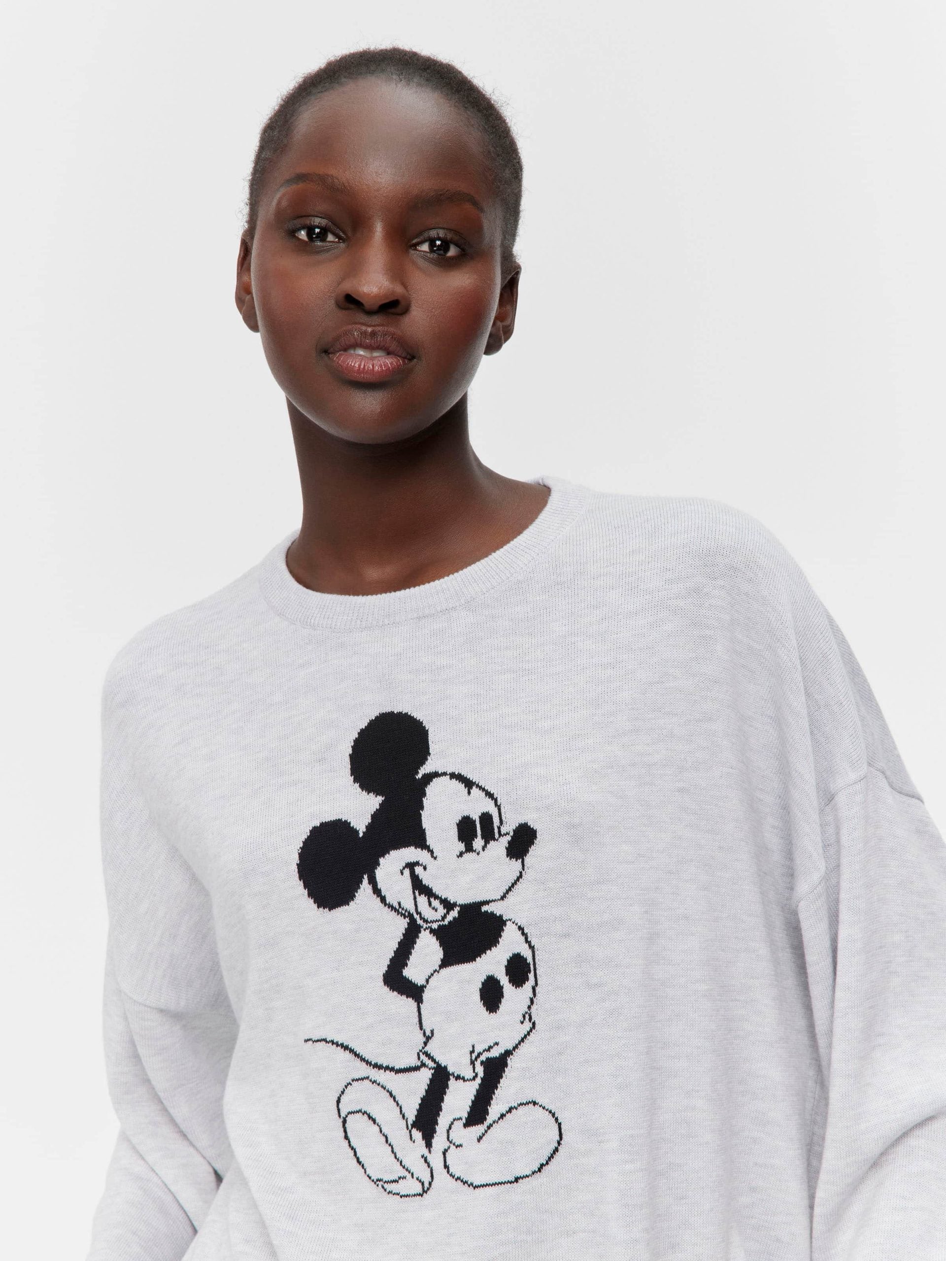 Mickey Mouse Knit Sweater Grey Marle image 2