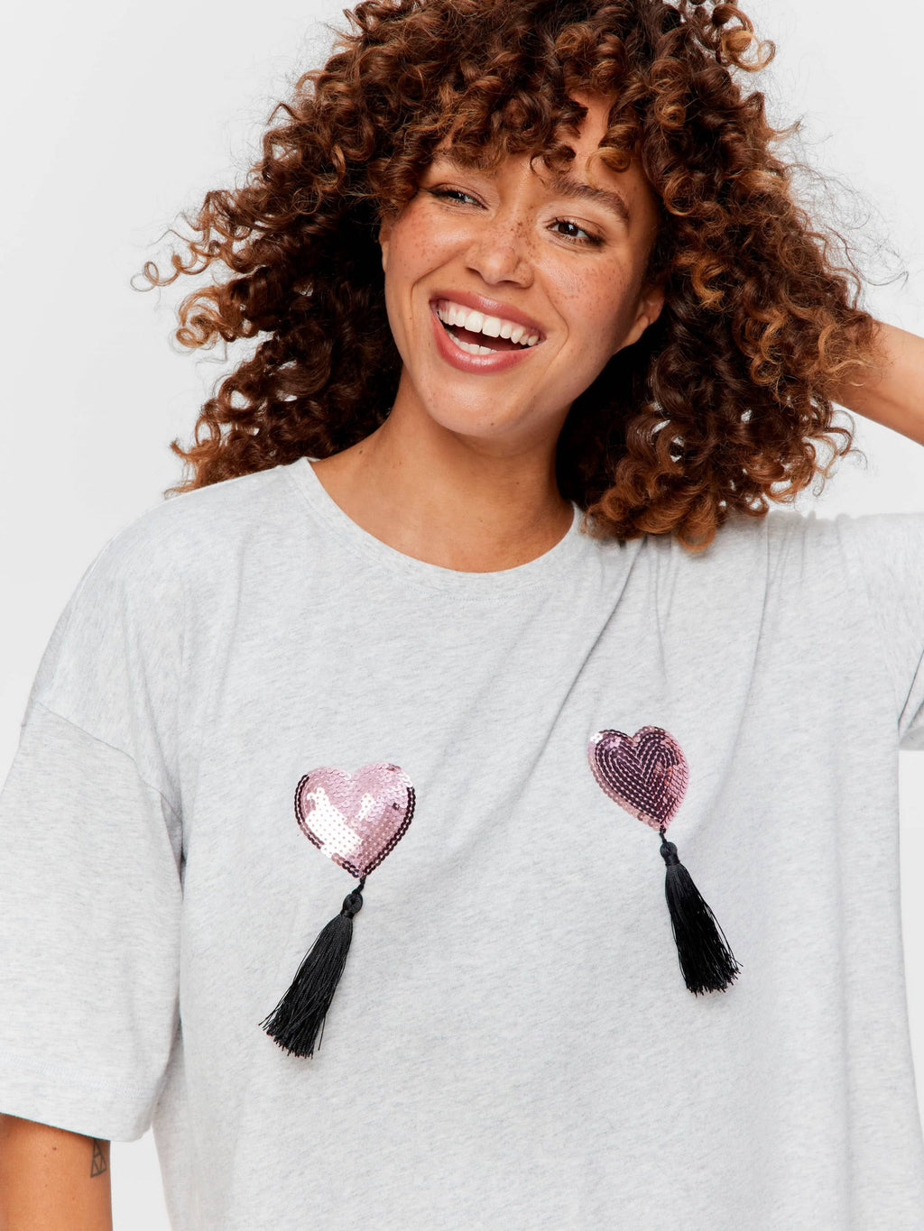 Tassel Sleep Tee grey image 2