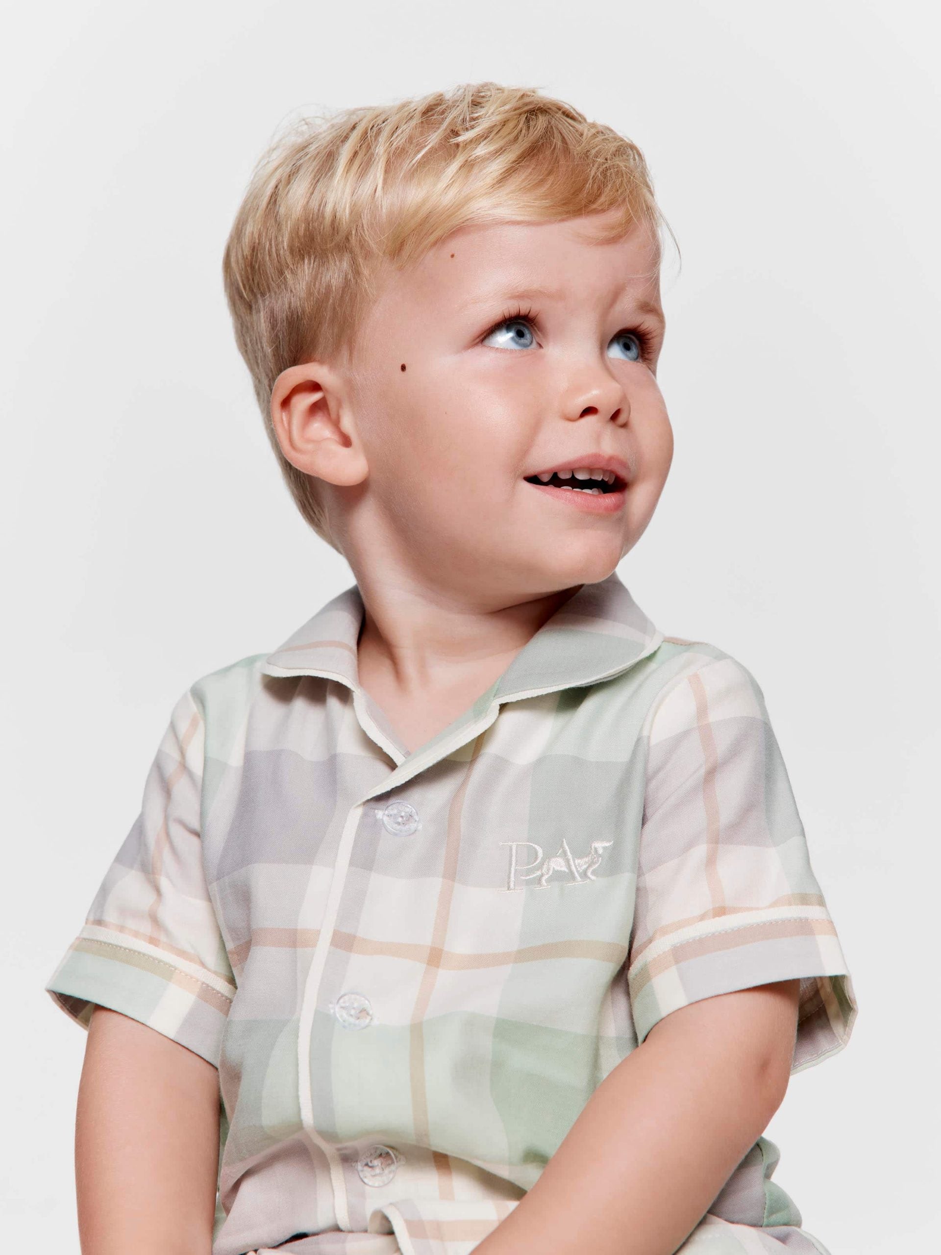 Baby Mint Check Classic Shortie Pj Set mint image 0