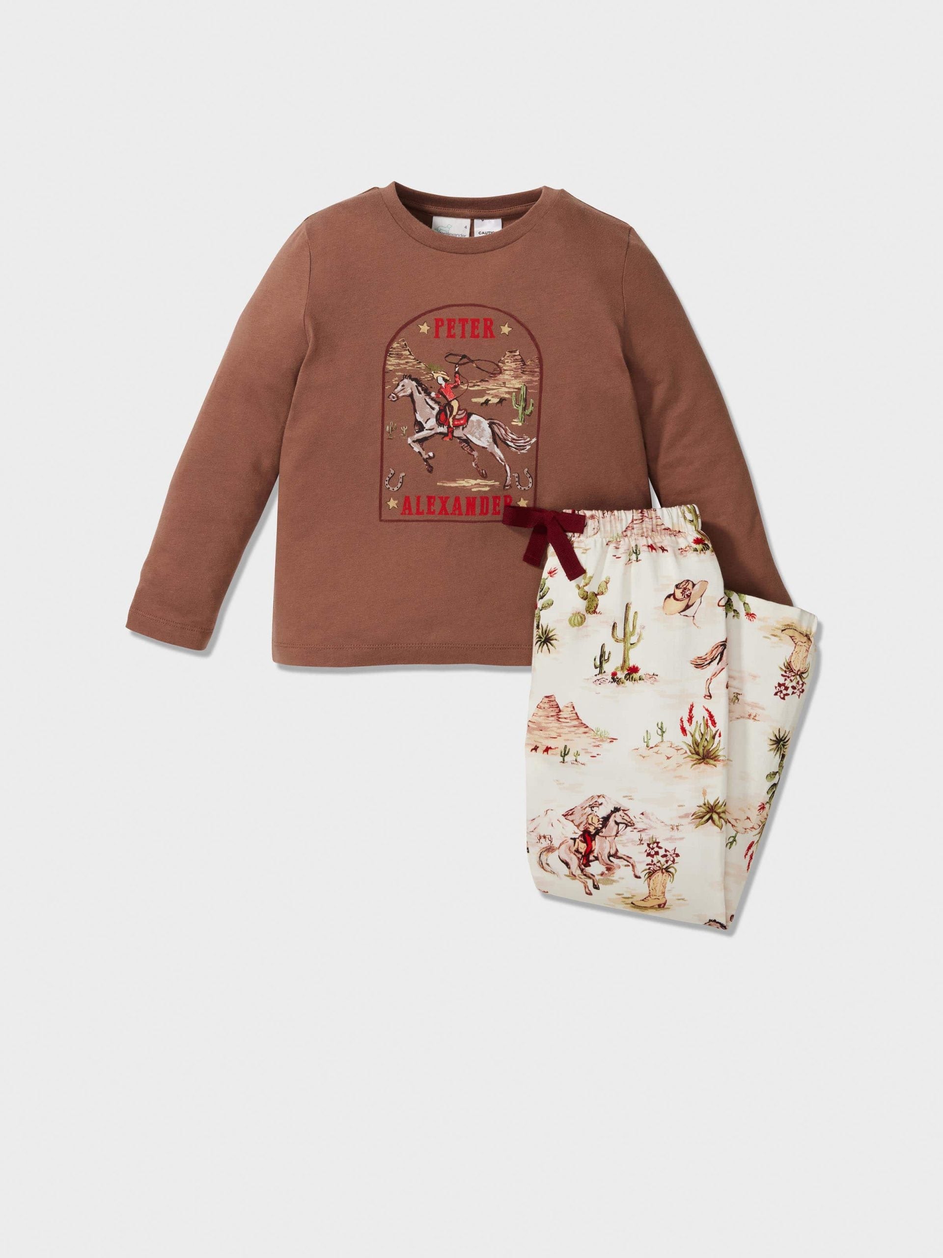 Jnr Boys Western Long Pj Set Multi image 0