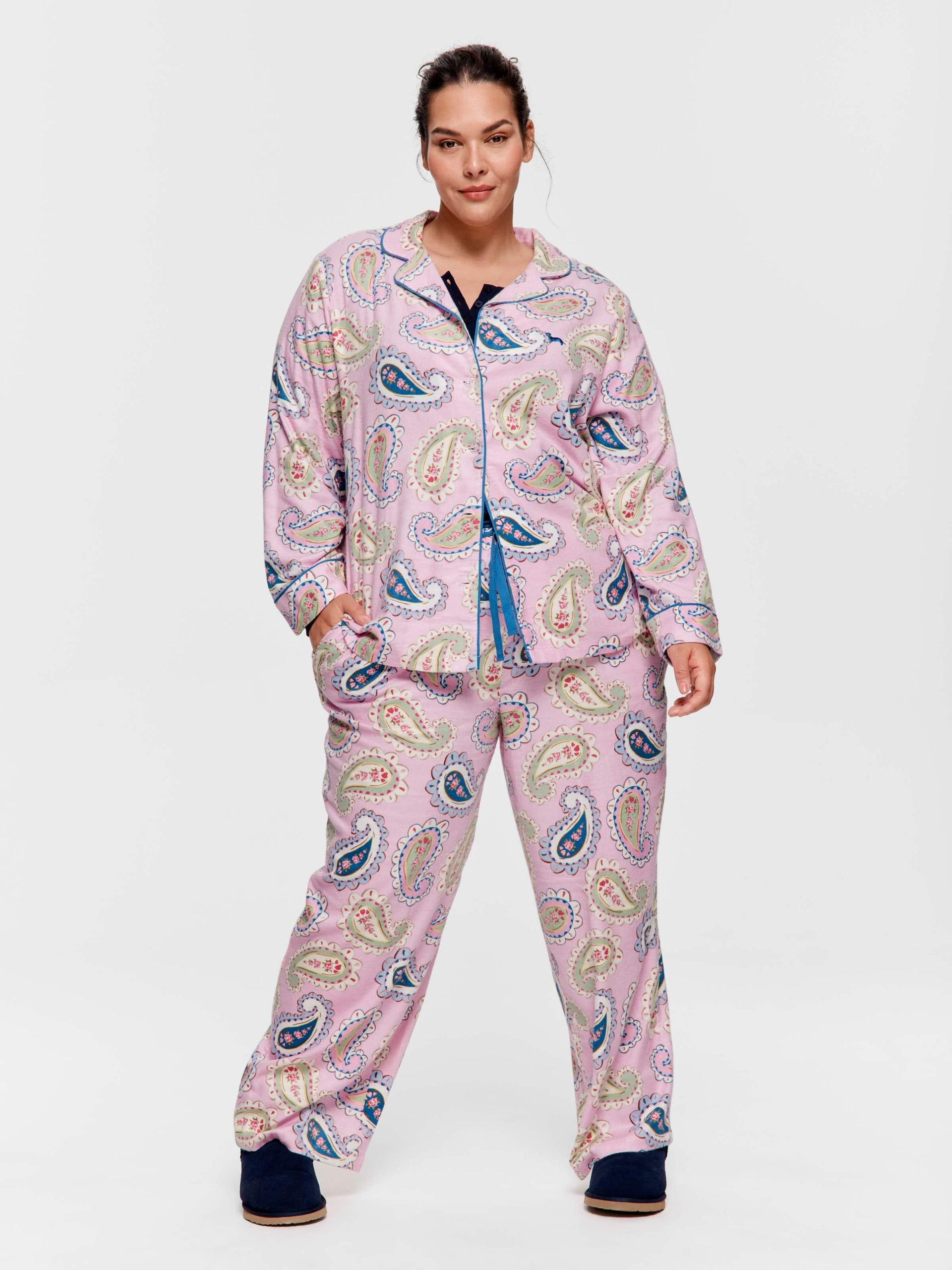 P.A. Plus Cowgirl Paisley Bamboo Flannelette Classic Pj Set Multi image 3