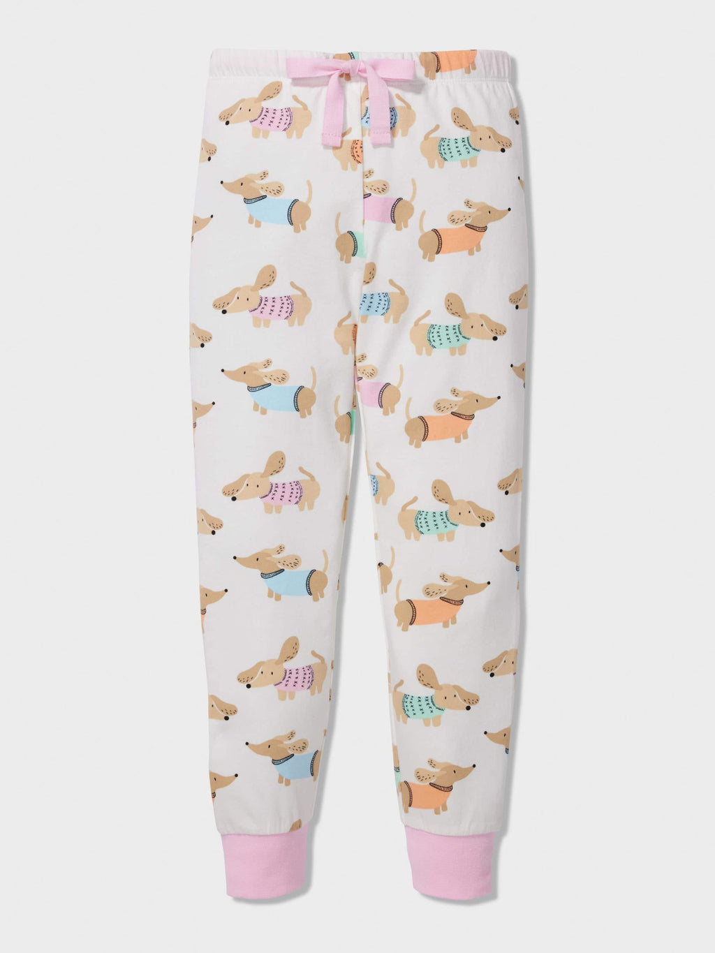 Jnr Girls Dachshund Long Pj Set Multi image 1