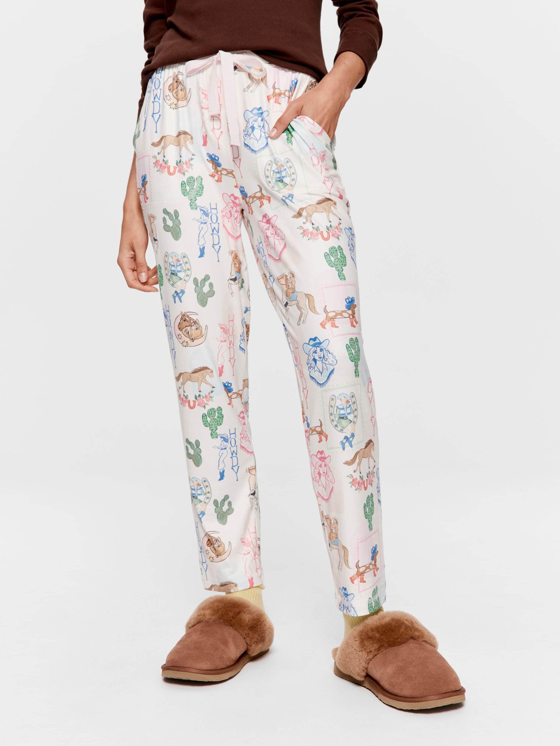 Western Plush Tapered Pj Pant Multi image 2