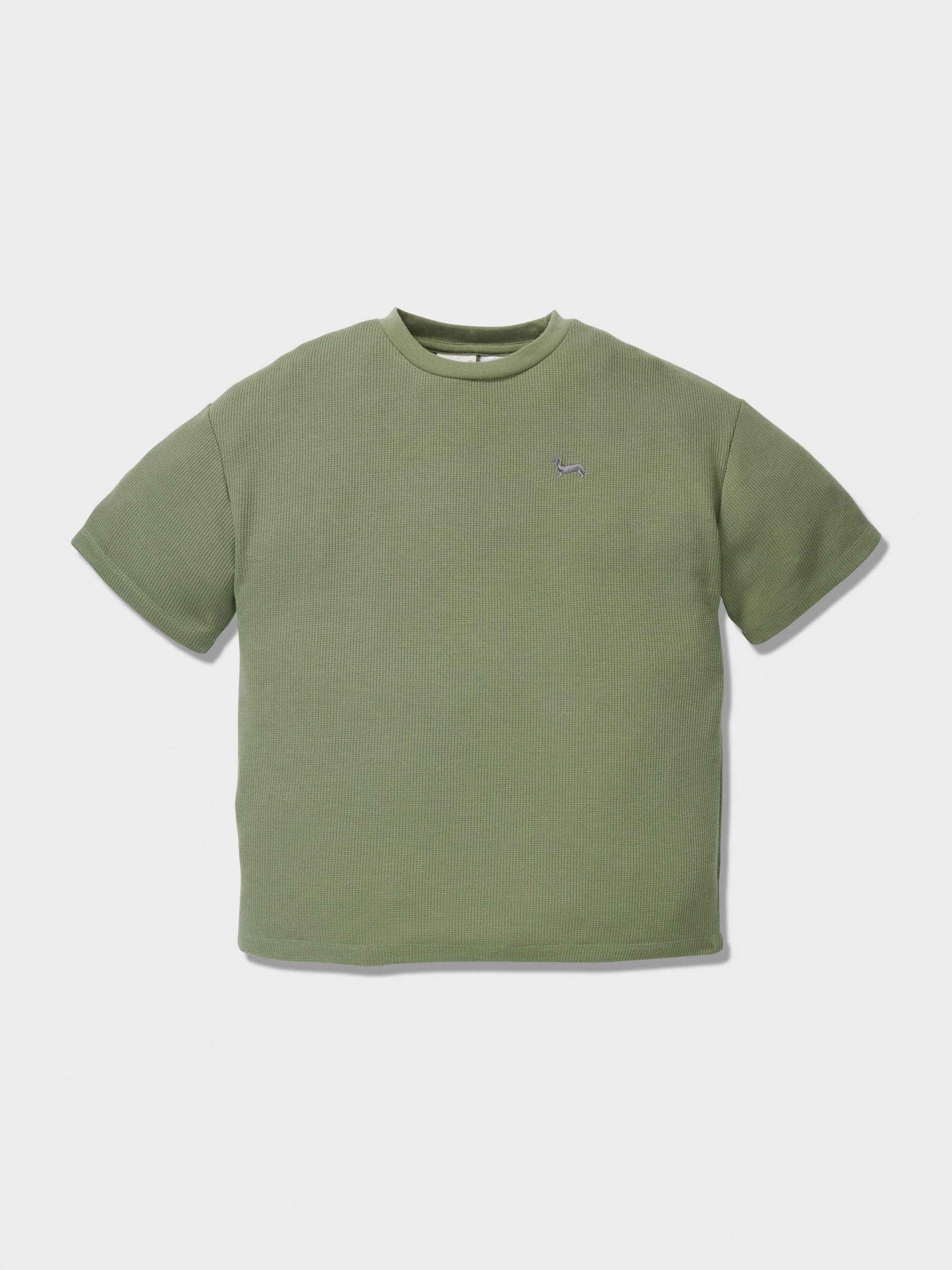 Boys Waffle Track Pj Set sage image 2