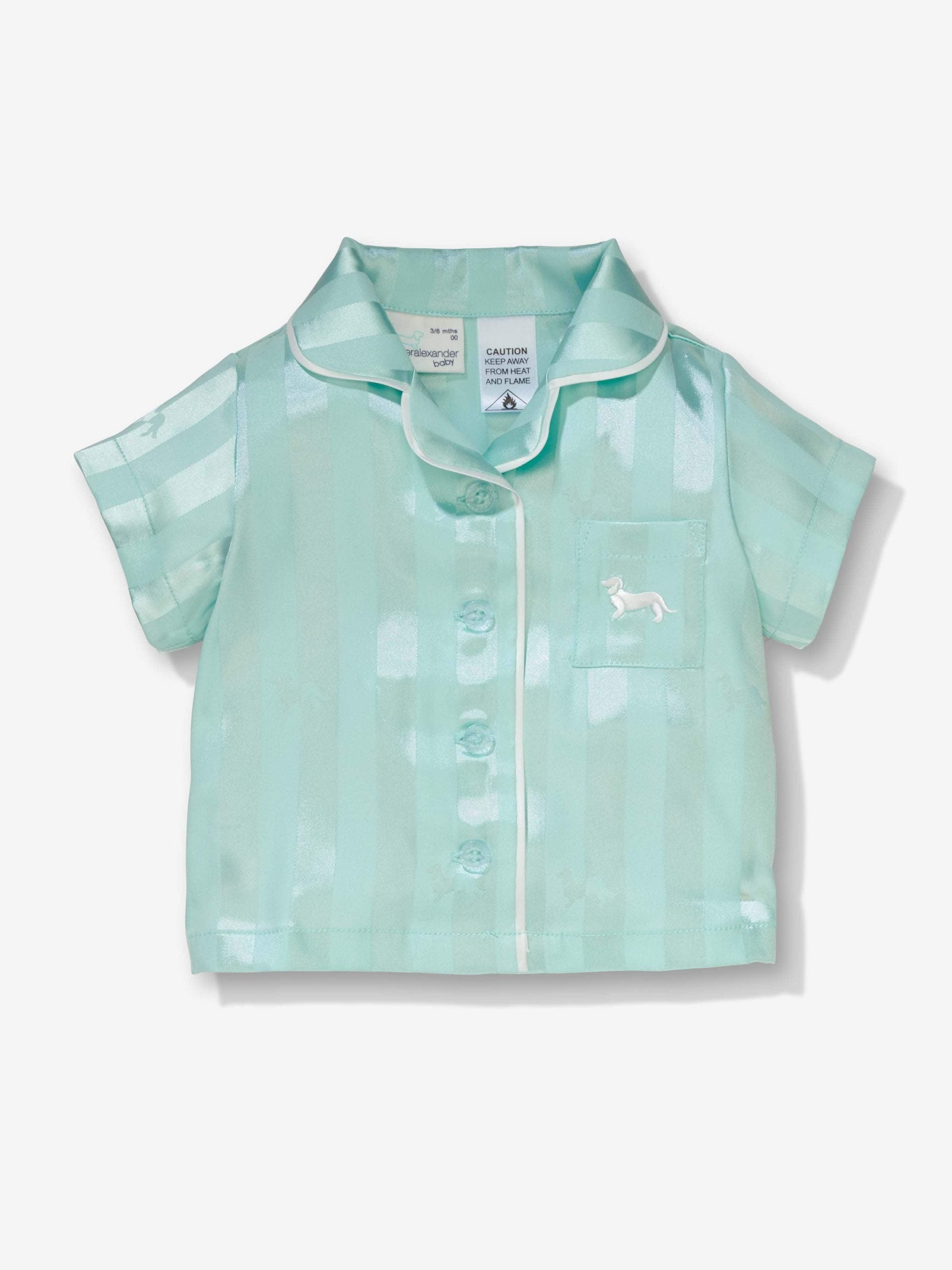 Baby Aqua Satin Pj Set aqua image 4
