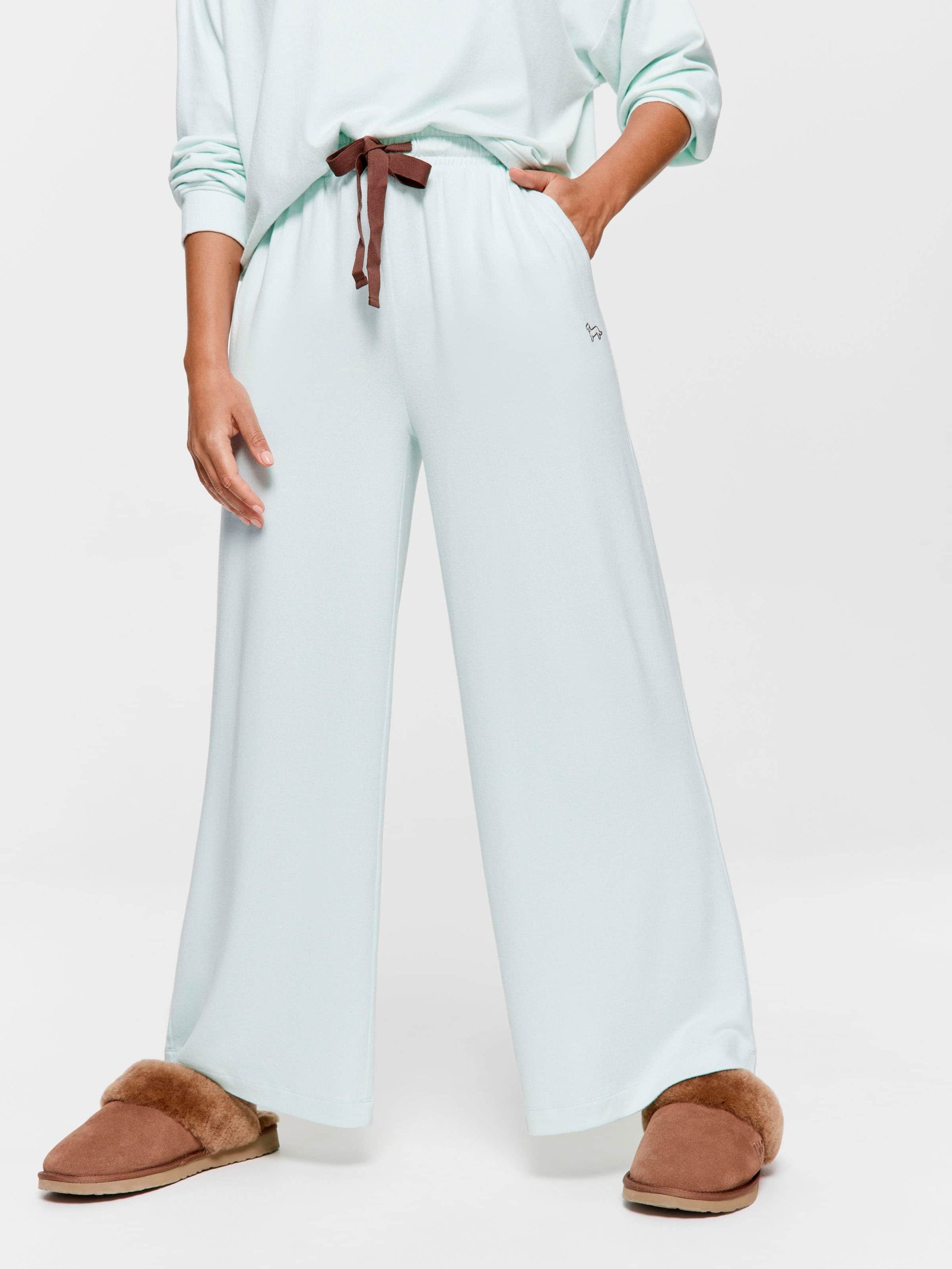 Mint Plush Straight Leg Pj Pant mint image 0