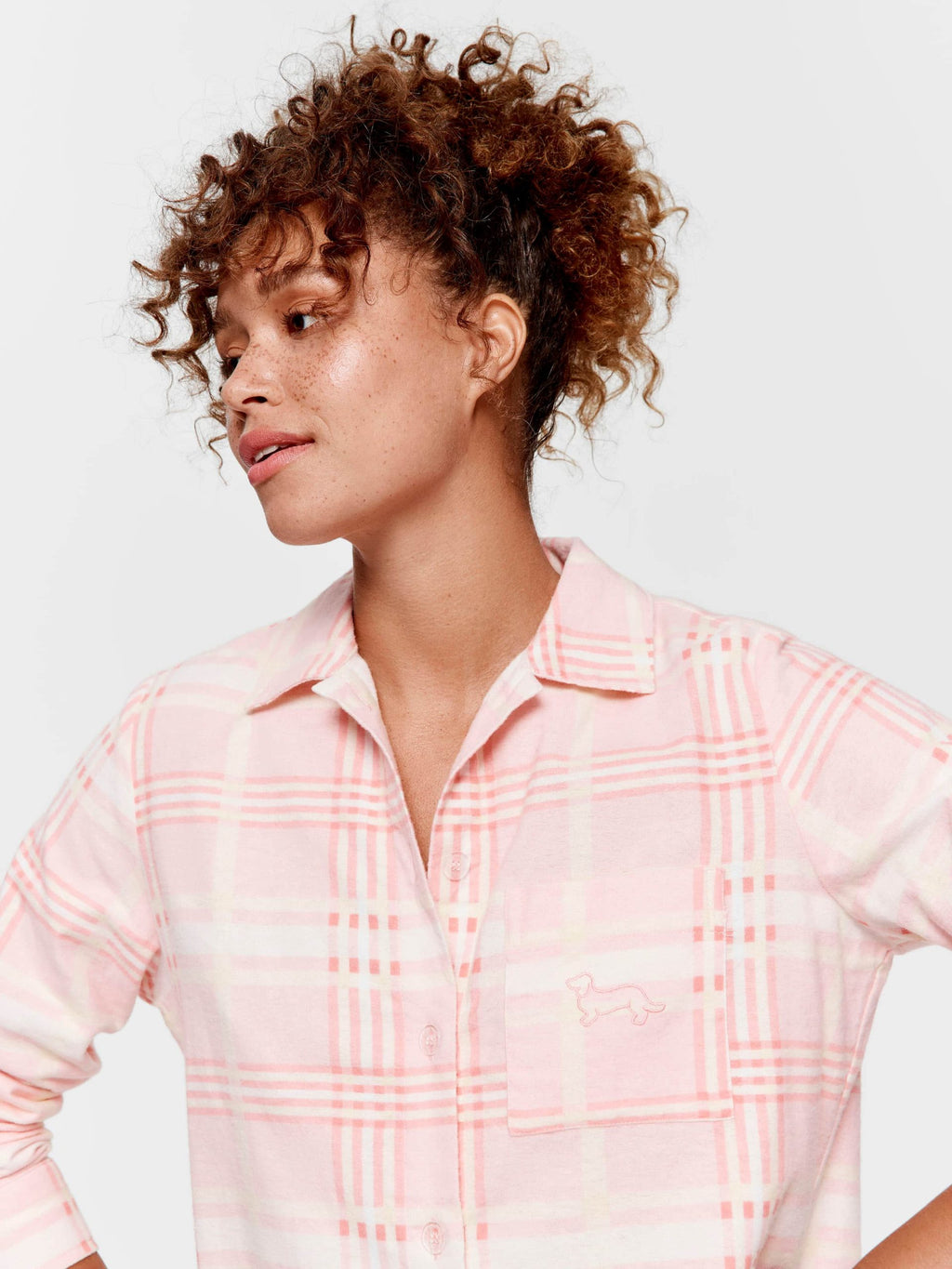 Pink Check Flannelette Nightshirt multi image 2