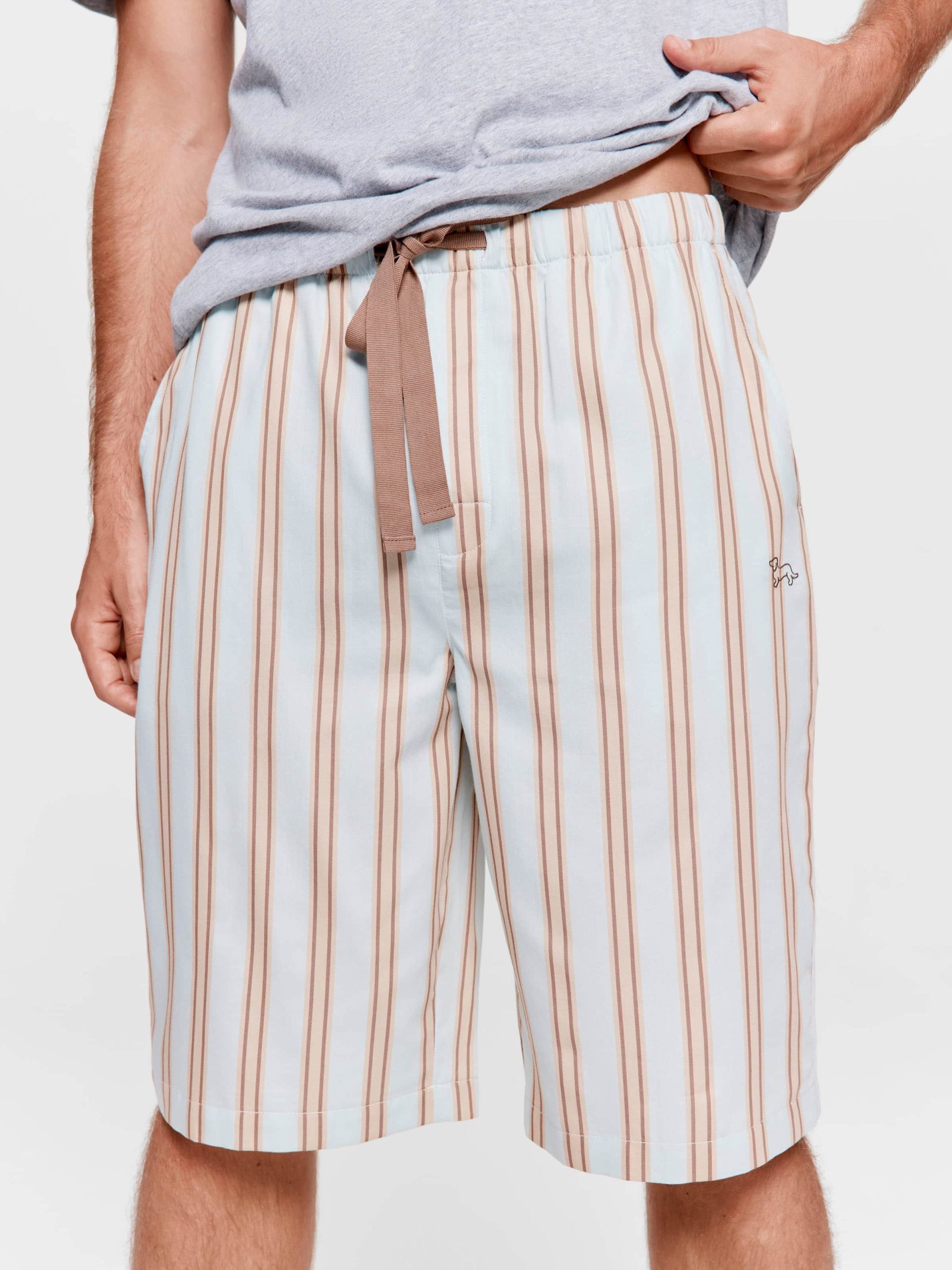 Mint Stripe Sleep Short multi image 2