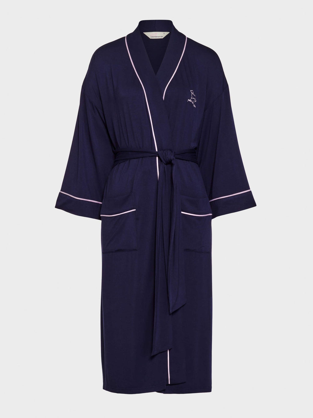 Navy Bamboo Knit Gown navy image 4