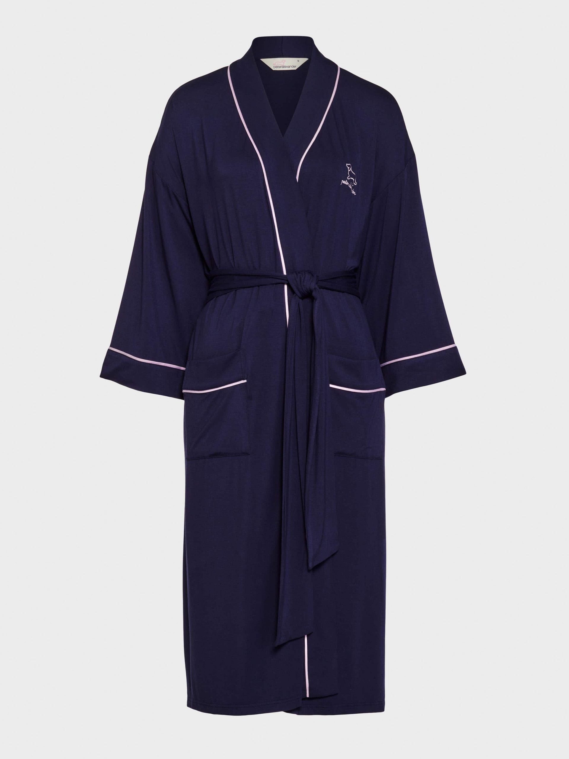 Navy Bamboo Knit Gown navy image 4