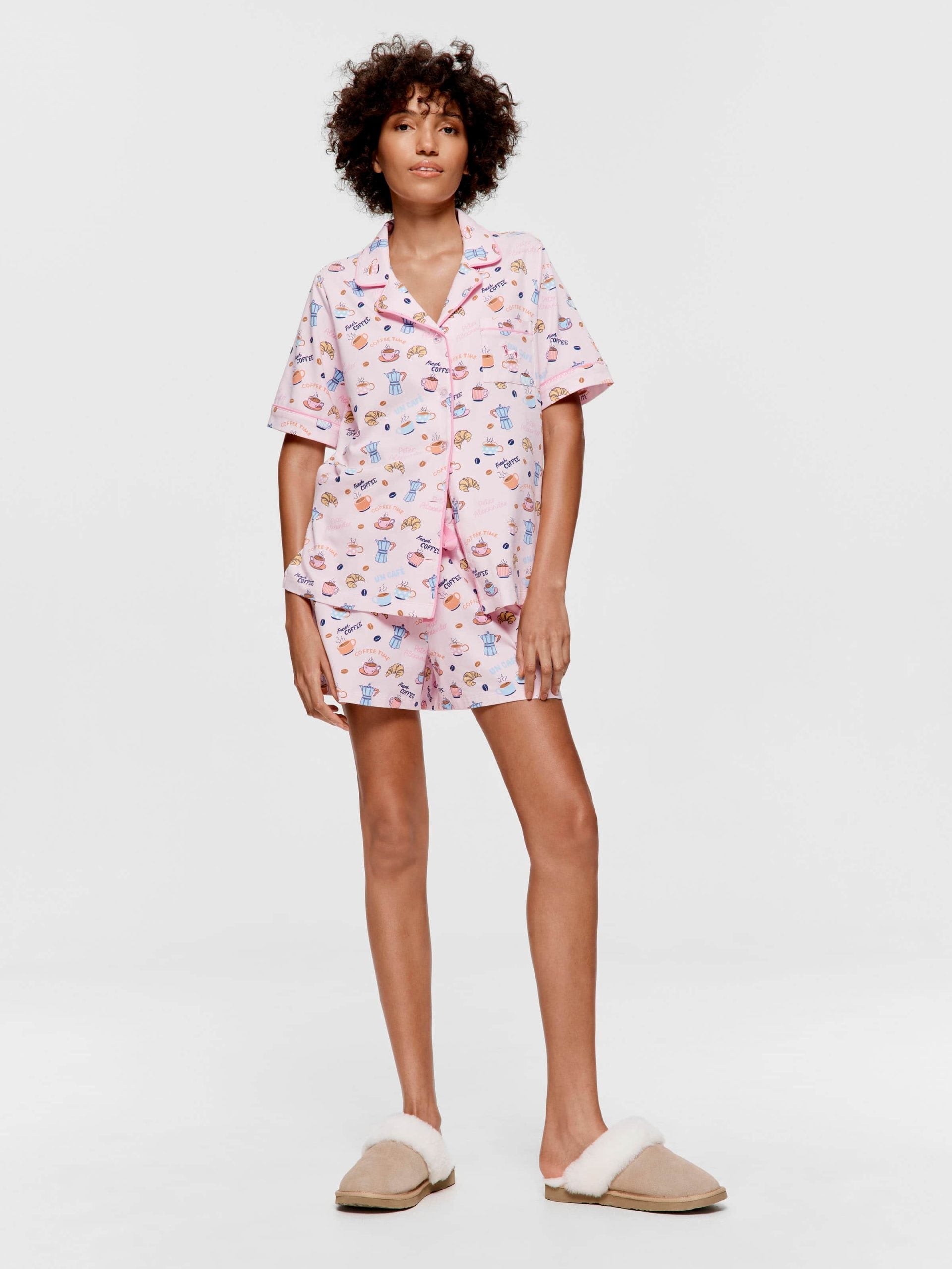 Breakfast Shortie Shirt Pj Set multi image 2