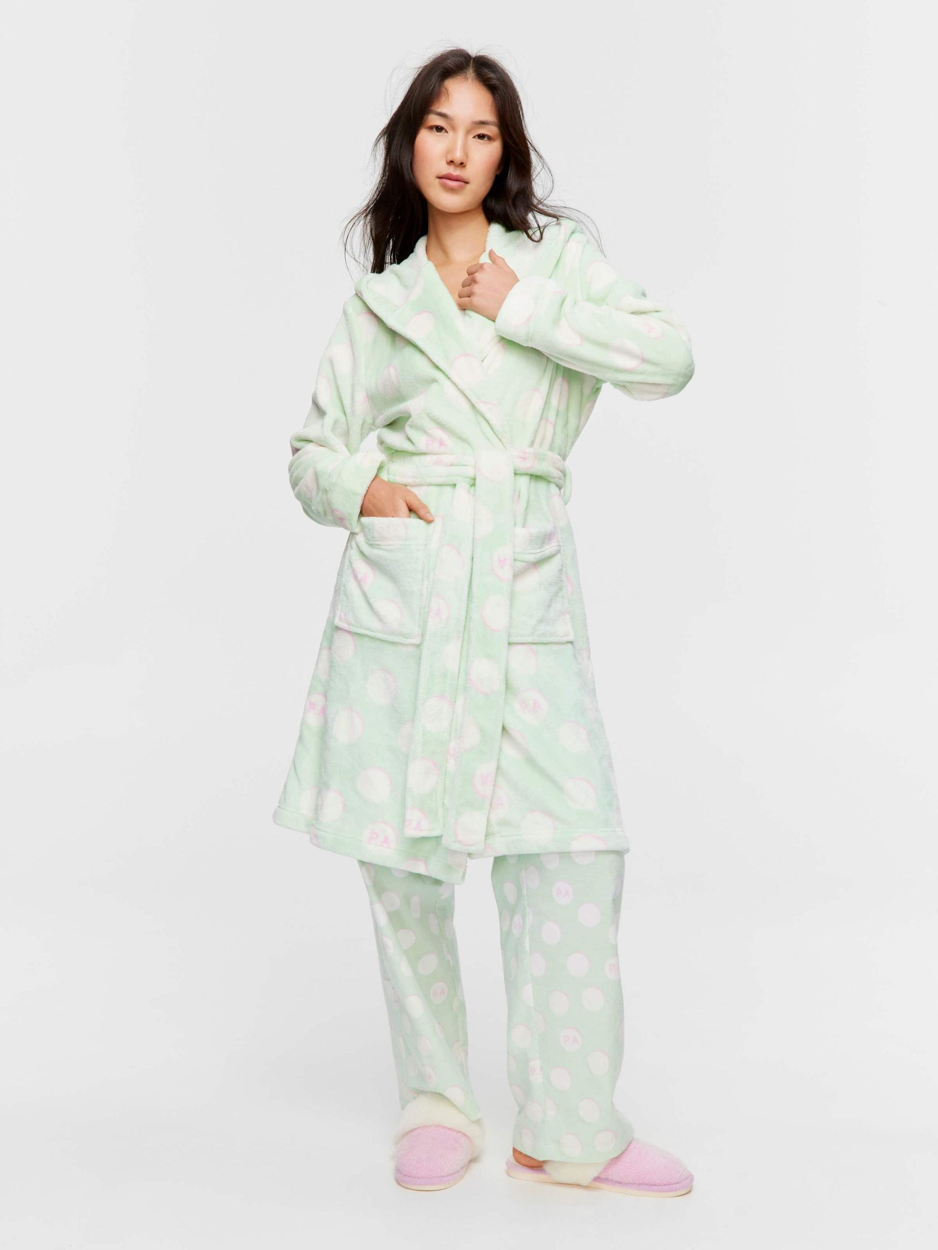 Mint Spot Hooded Gown multi image 1