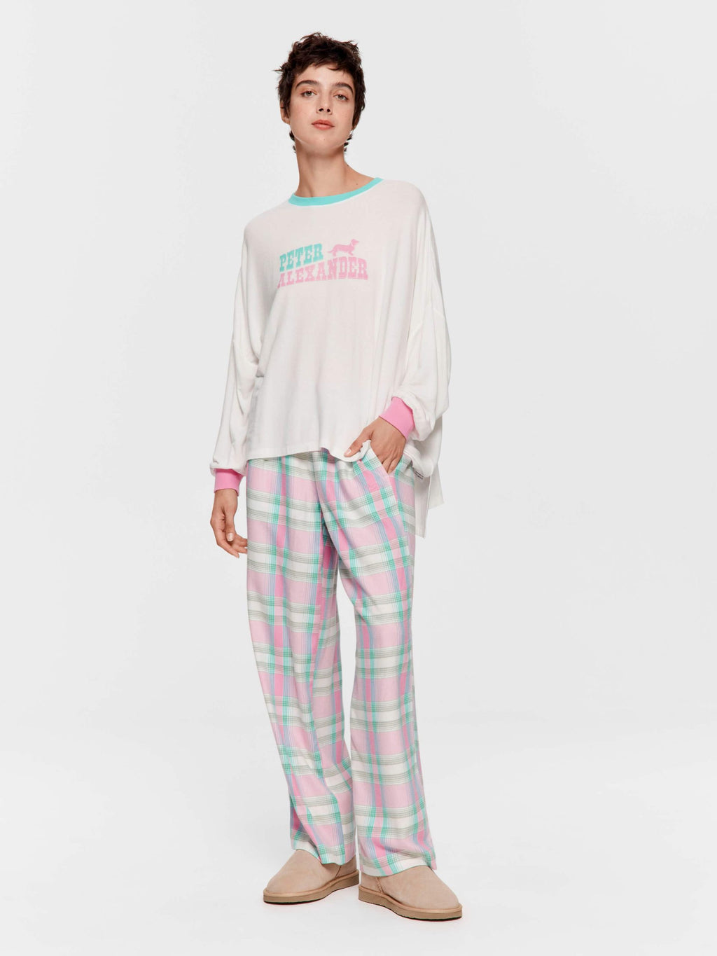 Peter Alexander Western Oversized Long Sleeve Top Cream image 2