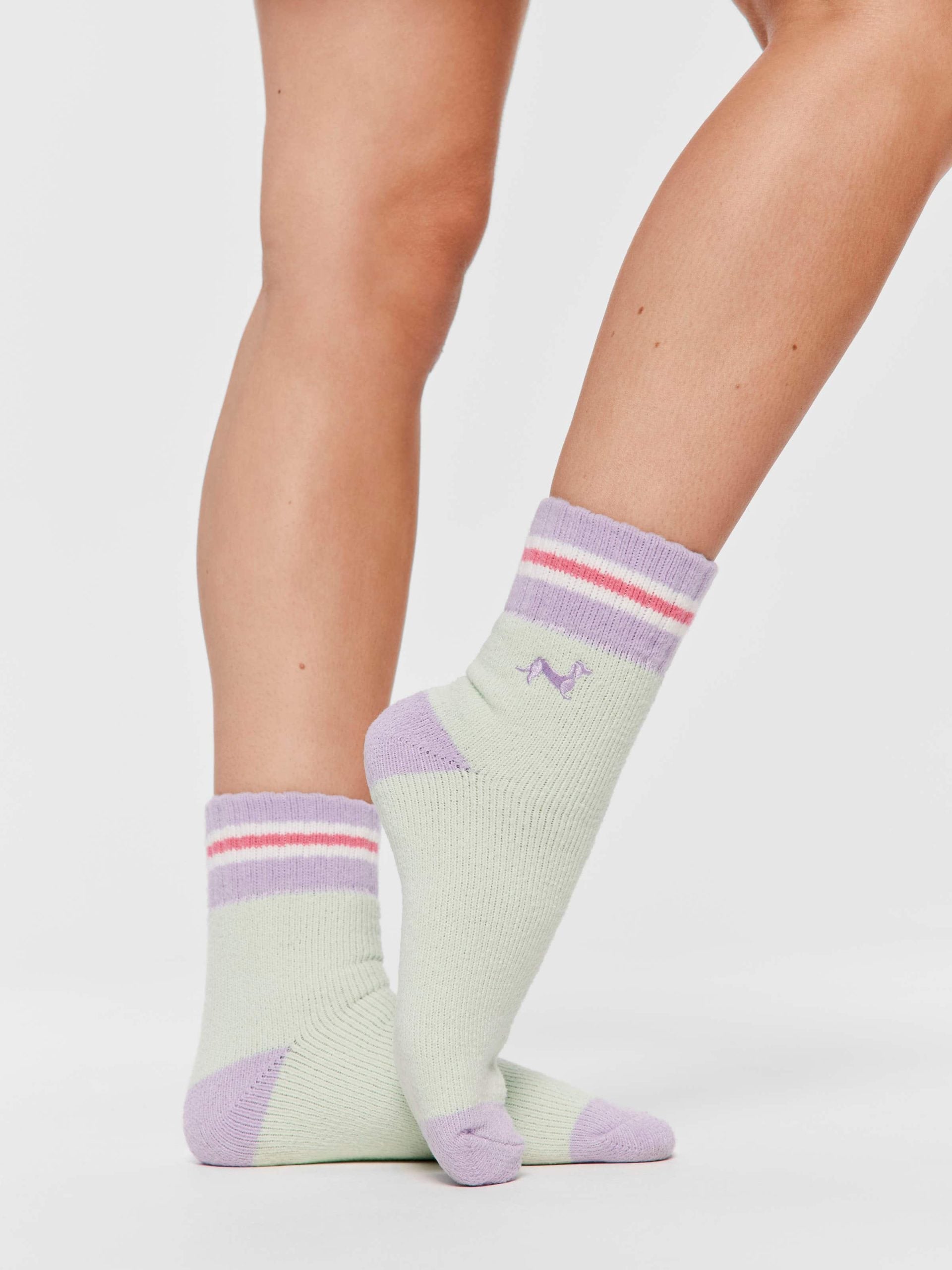Rib Cushion Sock green image 1
