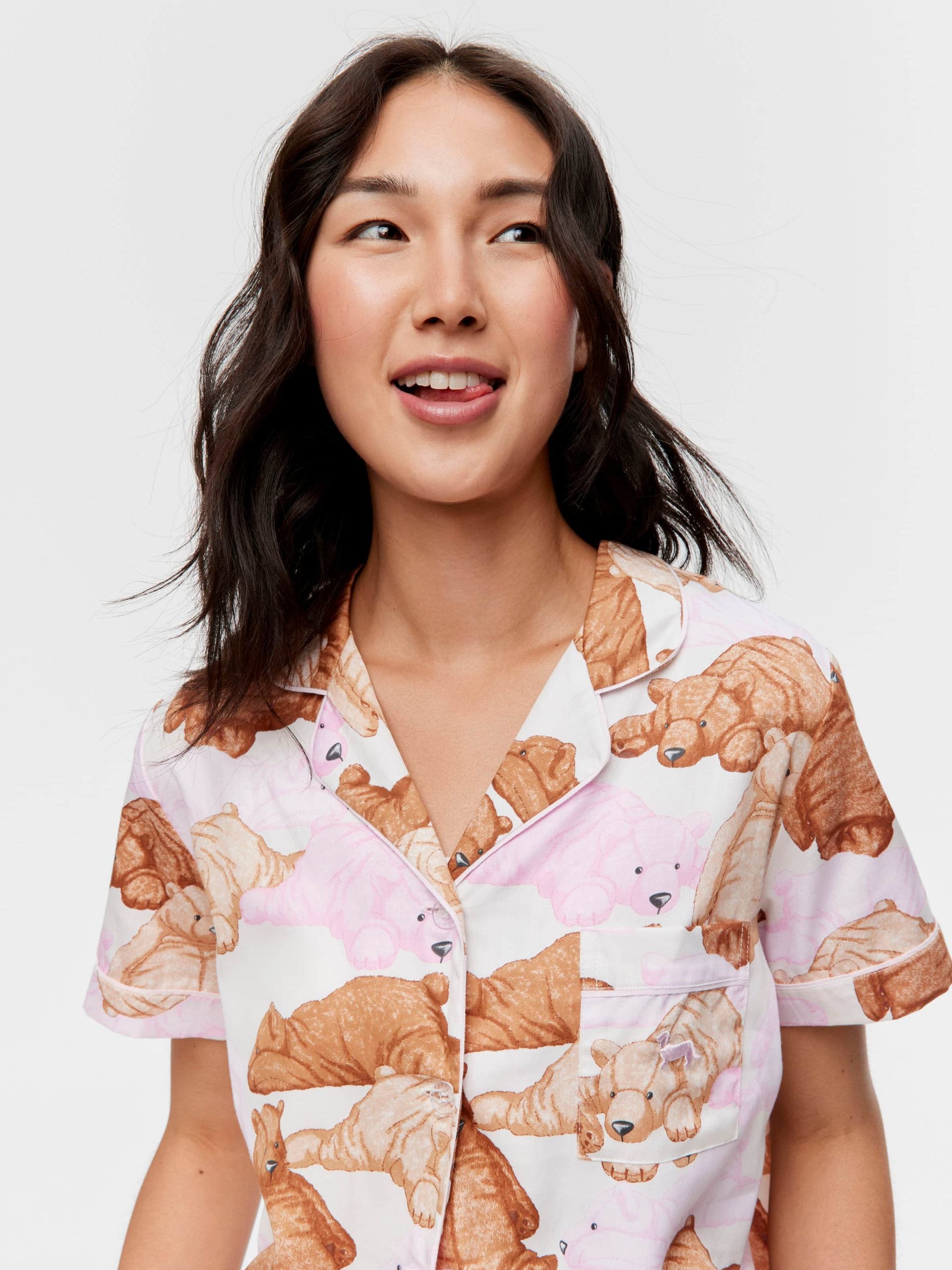 Pastel Bears 100% Cotton Shortie Pj Set multi image 0