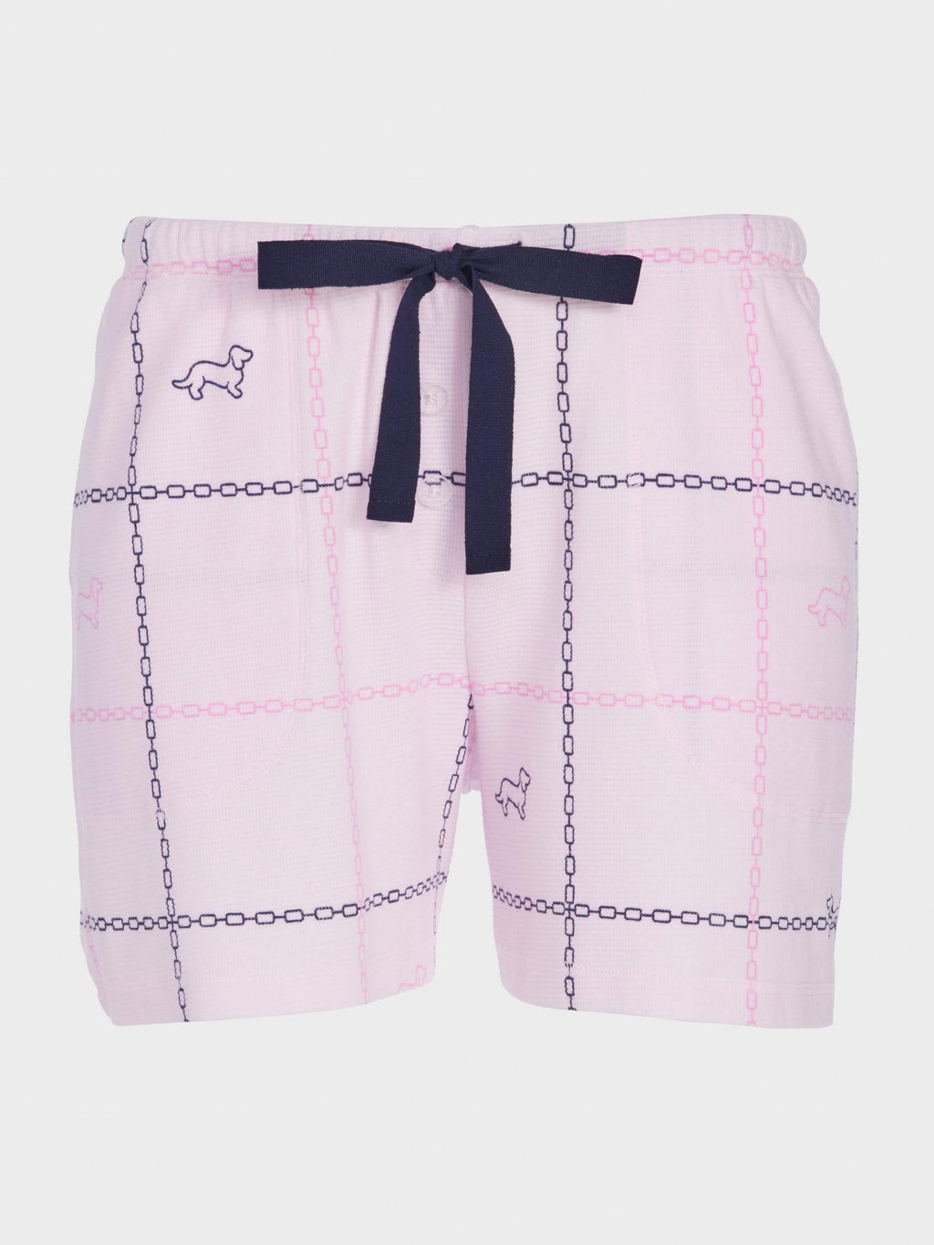 Pink Windowpane Waffle Mid Short multi image 3