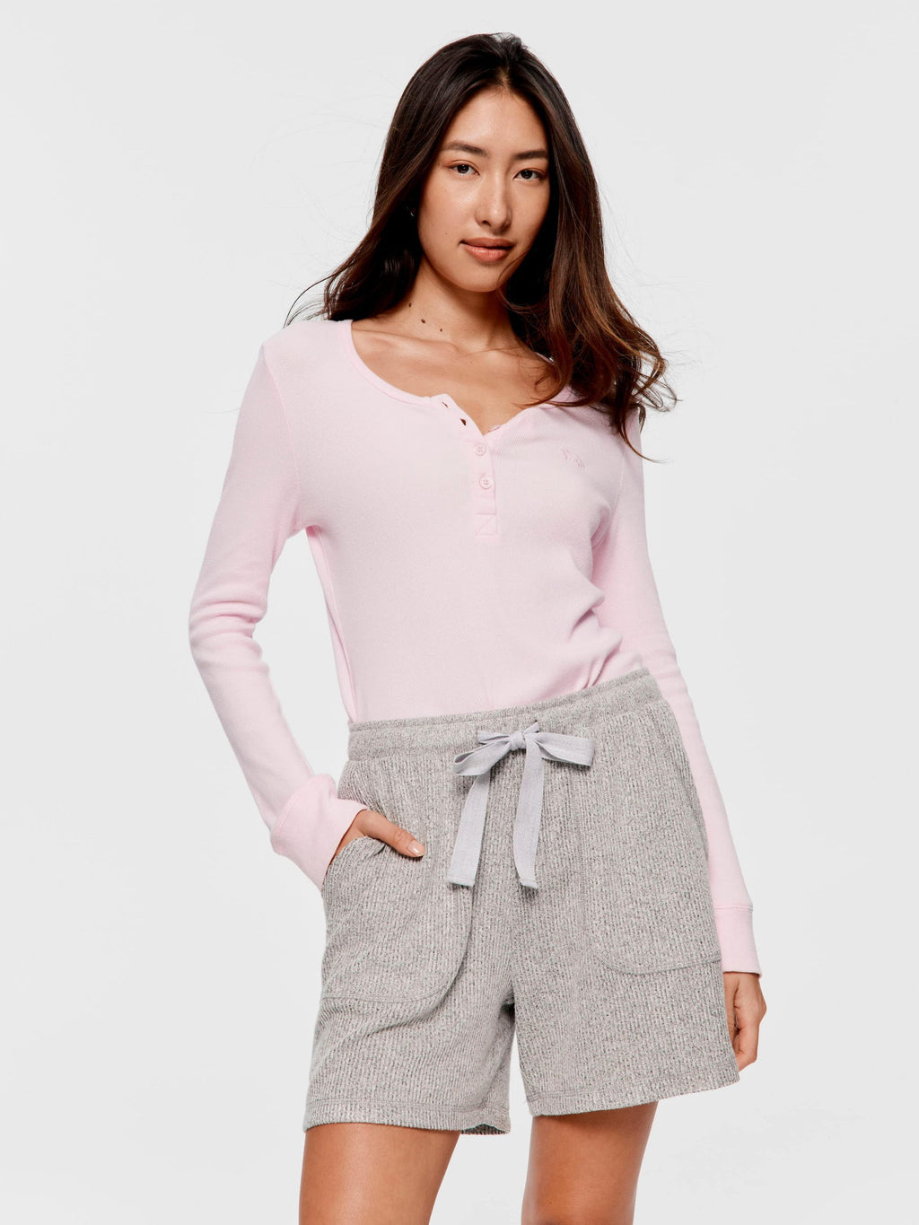 Brushed Rib Long Short greymarle image 0