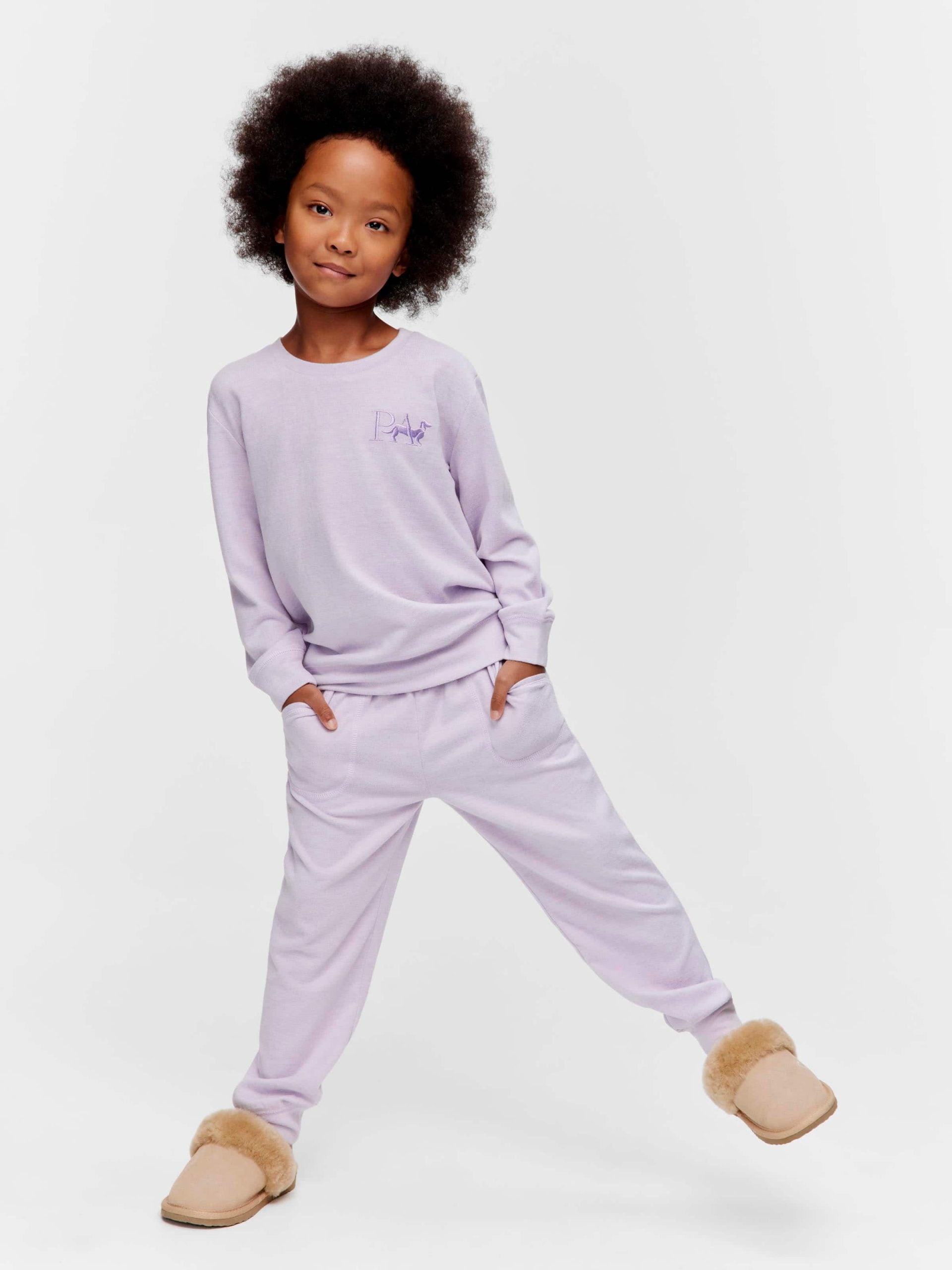 Jnr Girls Lilac Plush Pj Set lilac image 1