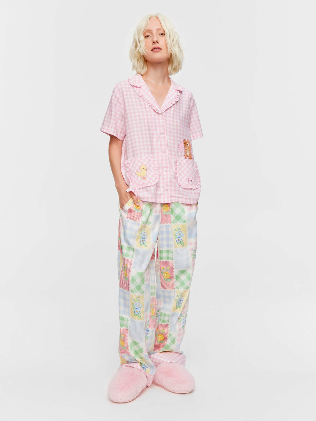 Pink Gingham Short Sleeve Shirt multi image 2