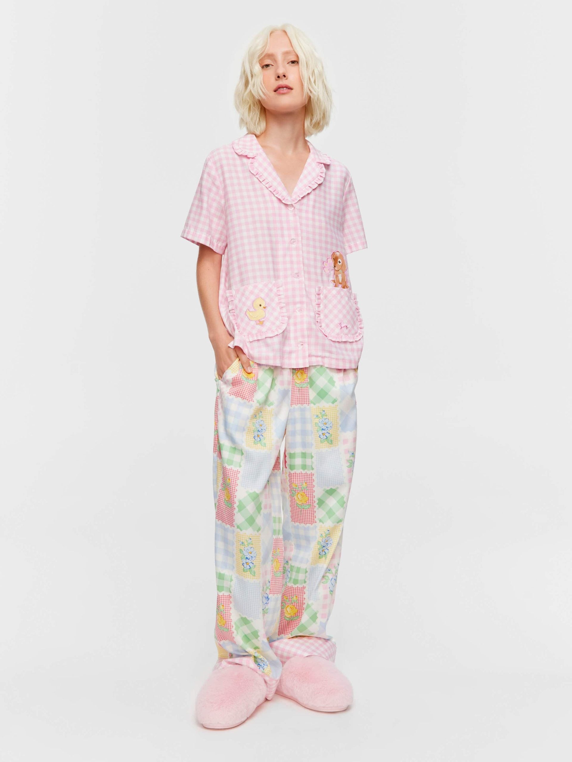Pink Gingham Short Sleeve Shirt multi image 2