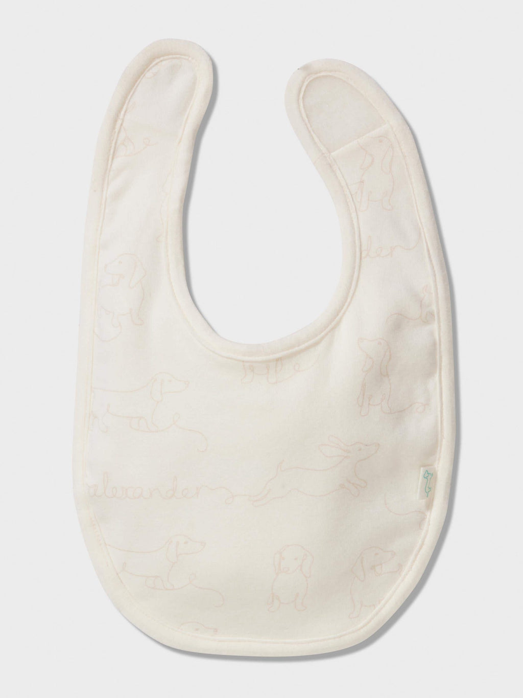Baby Organic Penny Print Bib cream image 1