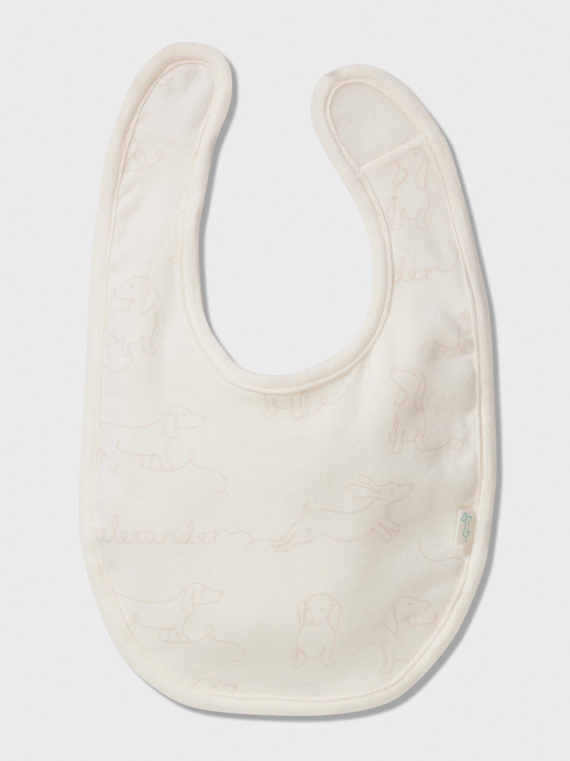 Baby Organic Penny Print Bib cream image 1