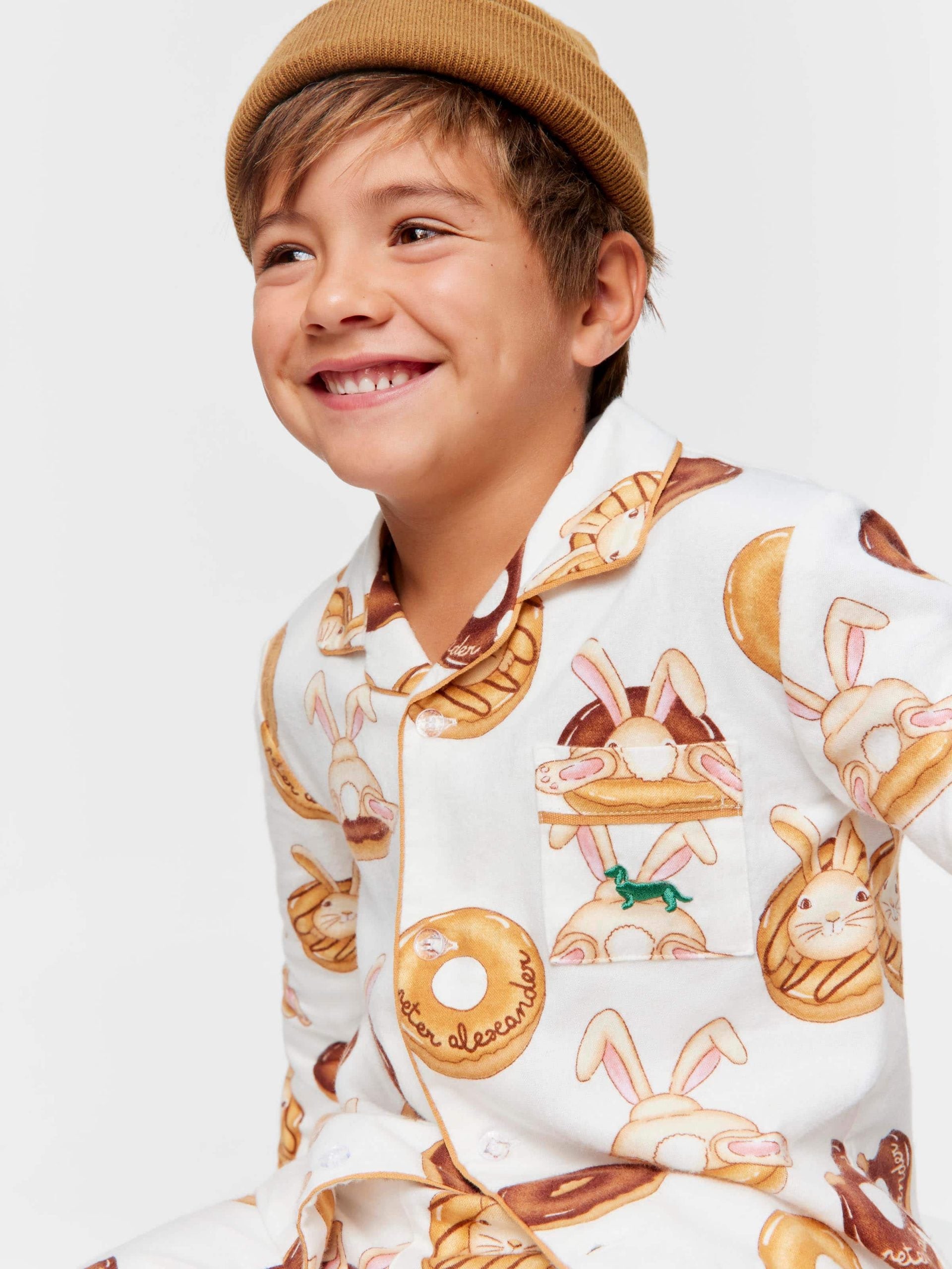 Jnr Kids Krispy Kreme Bunny Bamboo Flannelette Classic Pj Set multi image 1