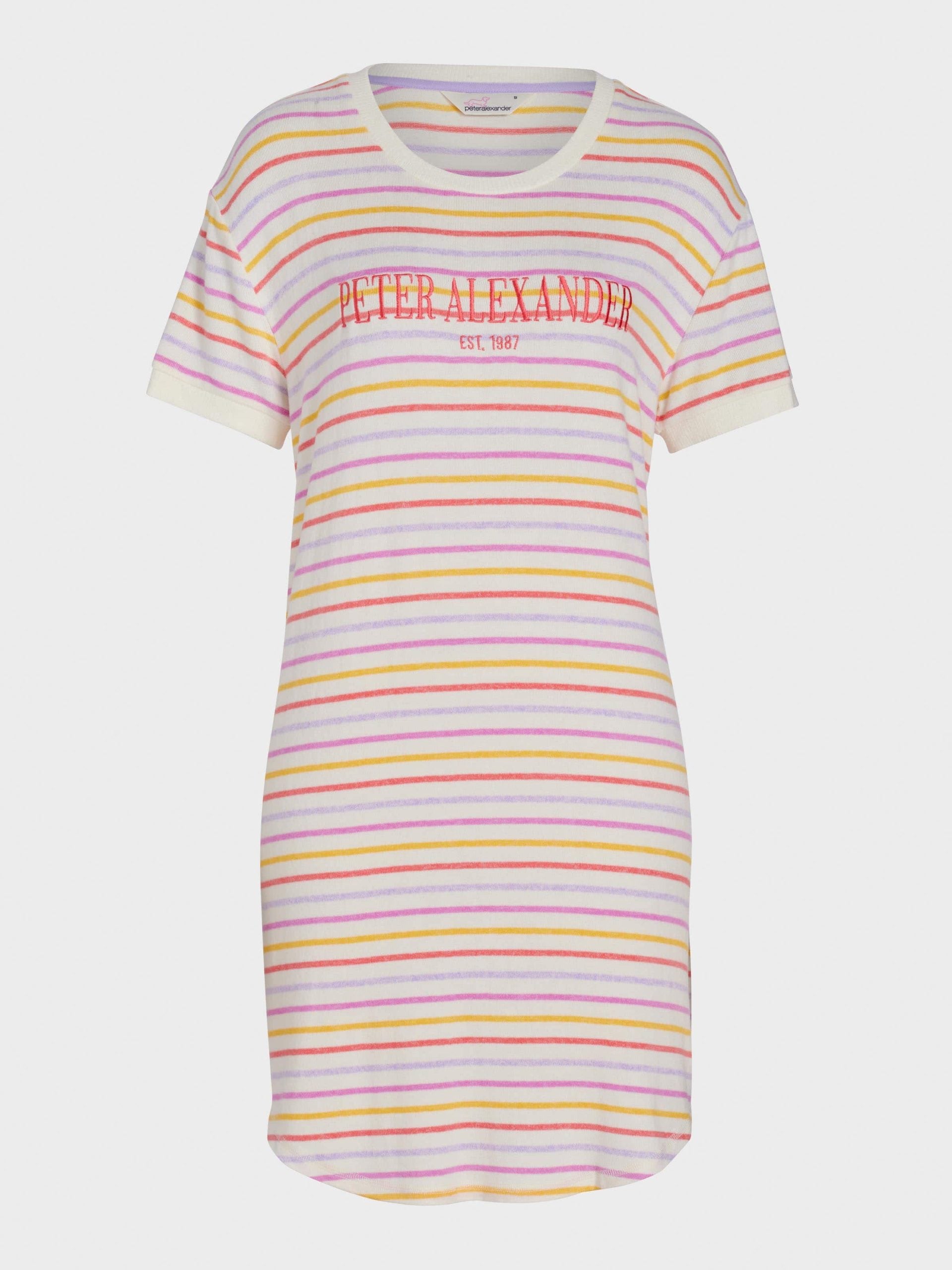 Fuzzy Colourful Stripe Sleep Tee multi image 3