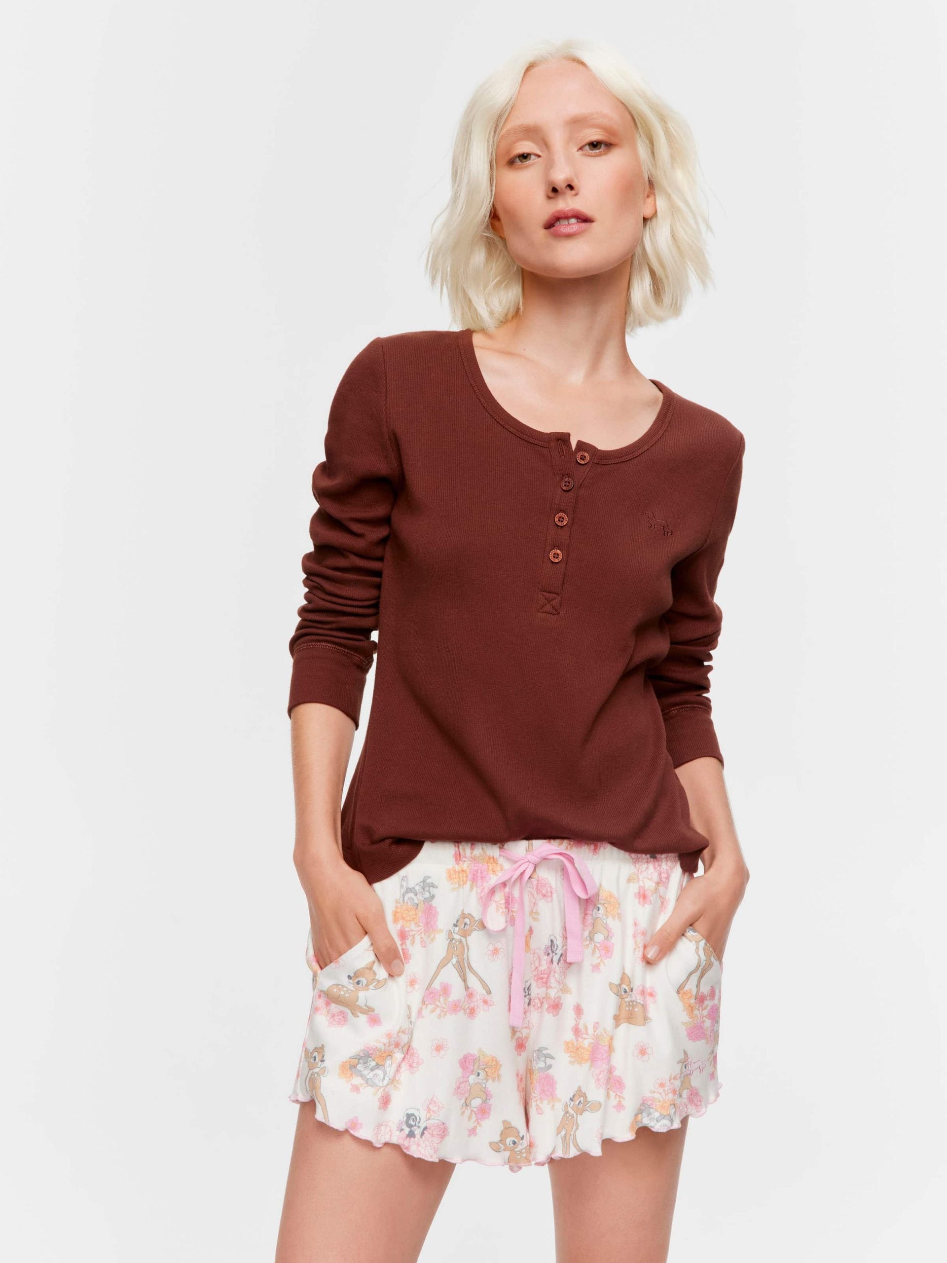 Bambi Pointelle Mini Short multi image 1