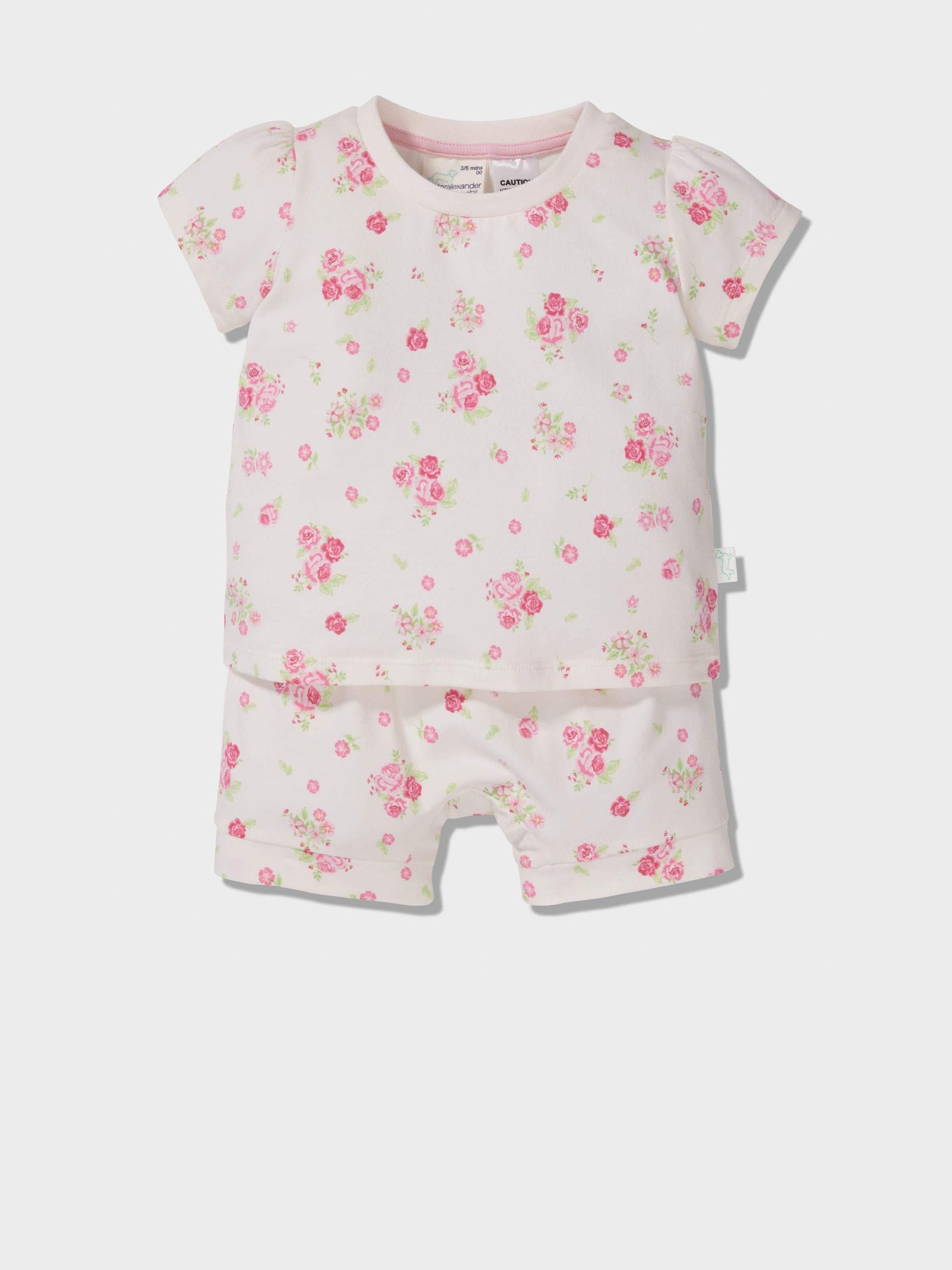 Baby Floral Print Pj Set pink image 0