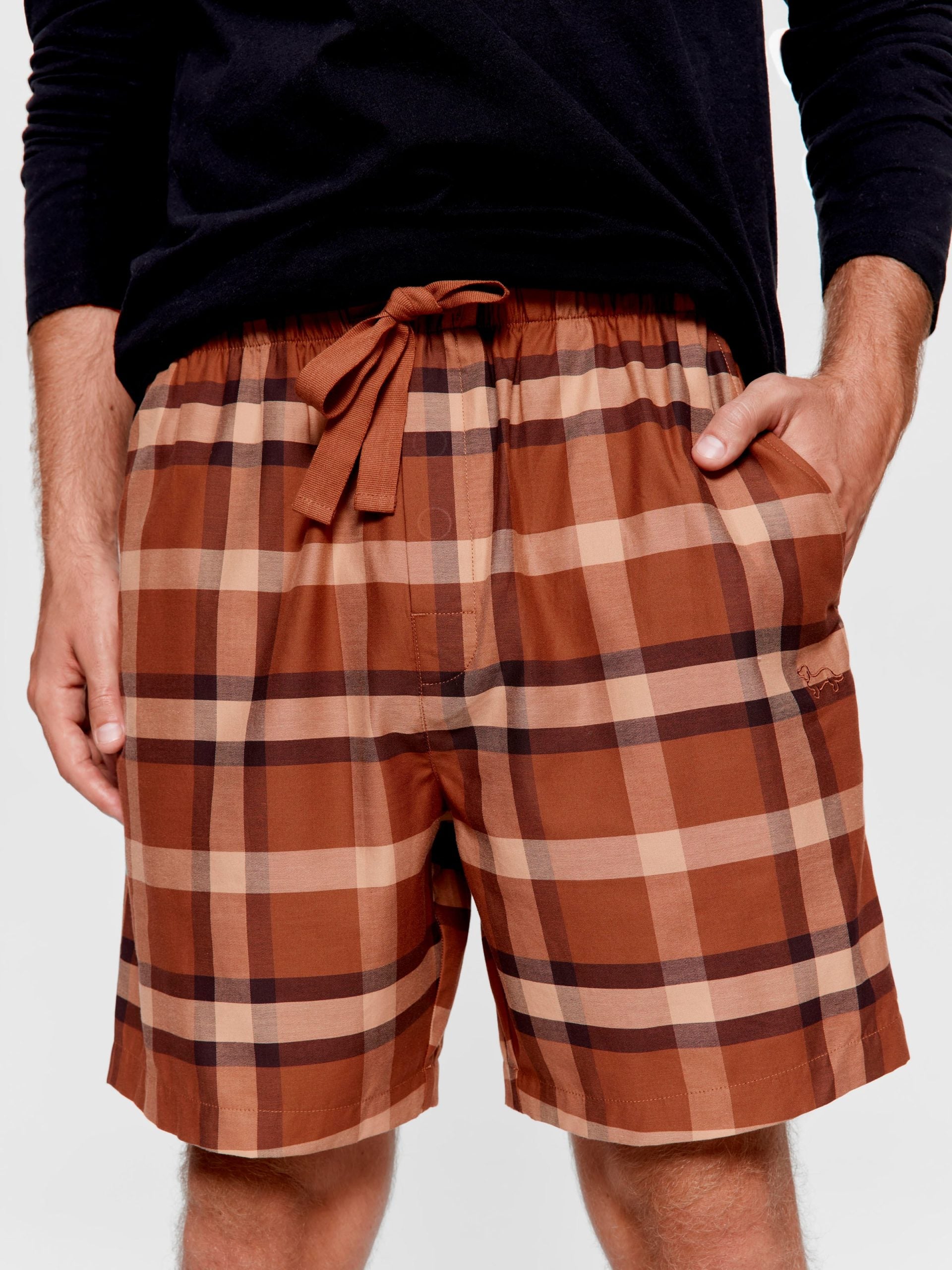 Brown Check Mid Short multi image 1