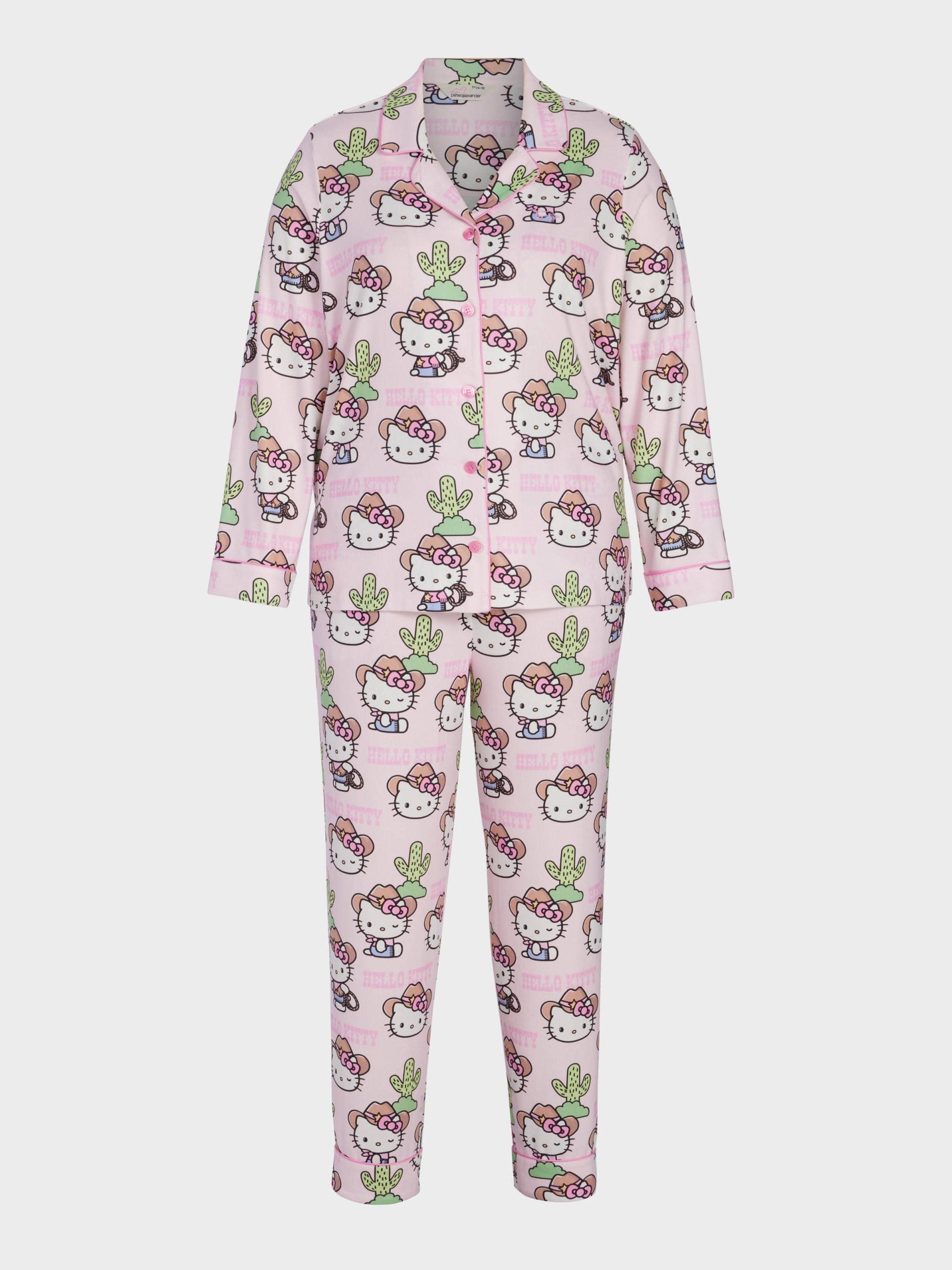 P.A. Plus Howdy Hello Kitty Plush Classic Pj Set Multi image 4