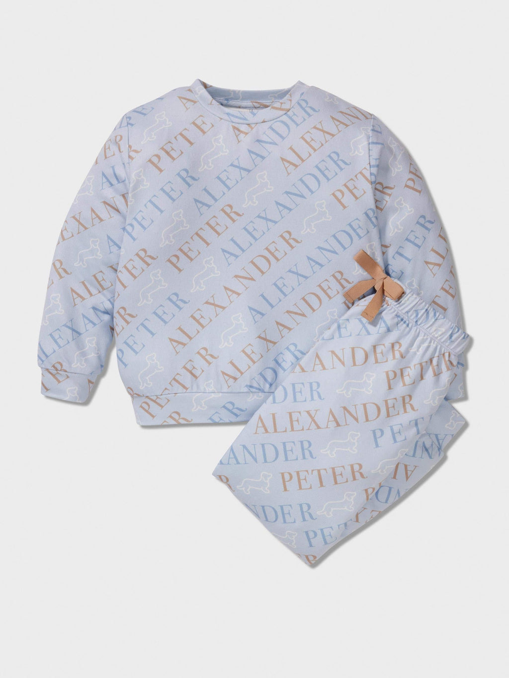 Boys Heritage Logo Pj Set dustyblue image 0