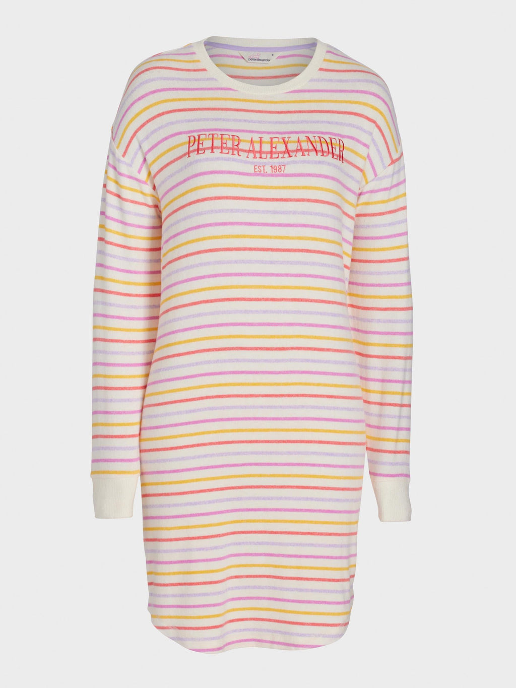 Fuzzy Colourful Stripe Long Sleeve Nightie multi image 3
