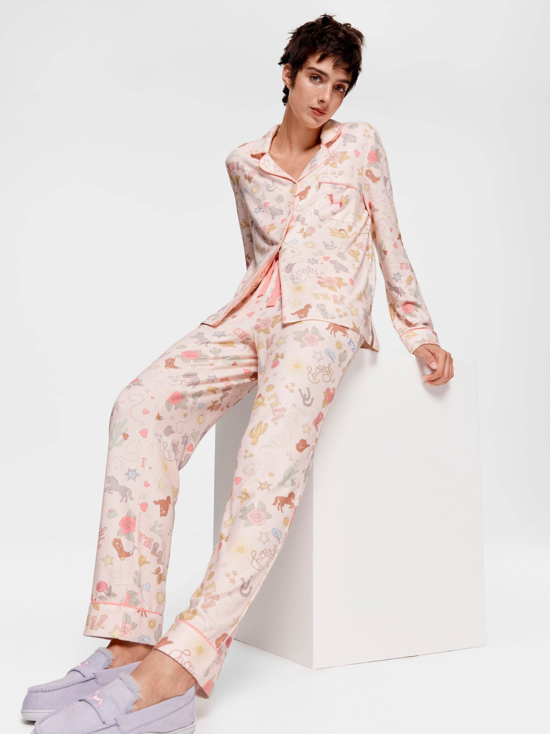 Howdy Plush Classic Pj Set Multi image 0