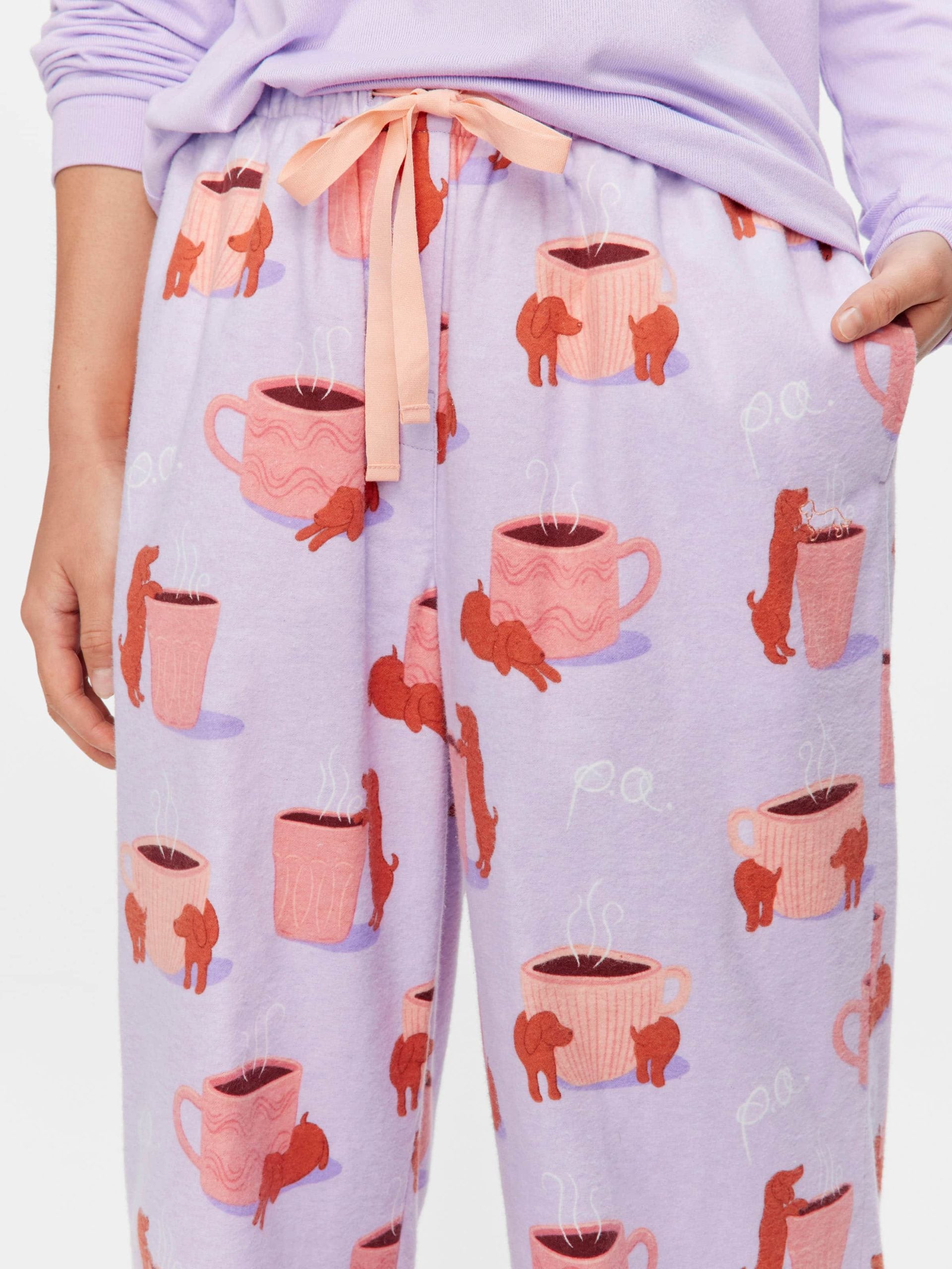 Daxie Loves Coffee Flannelette Classic Pj Pant Multi image 1